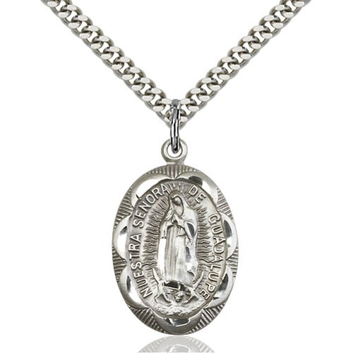 Sterling Silver Our Lady of Guadalupe Pendant - 2508127