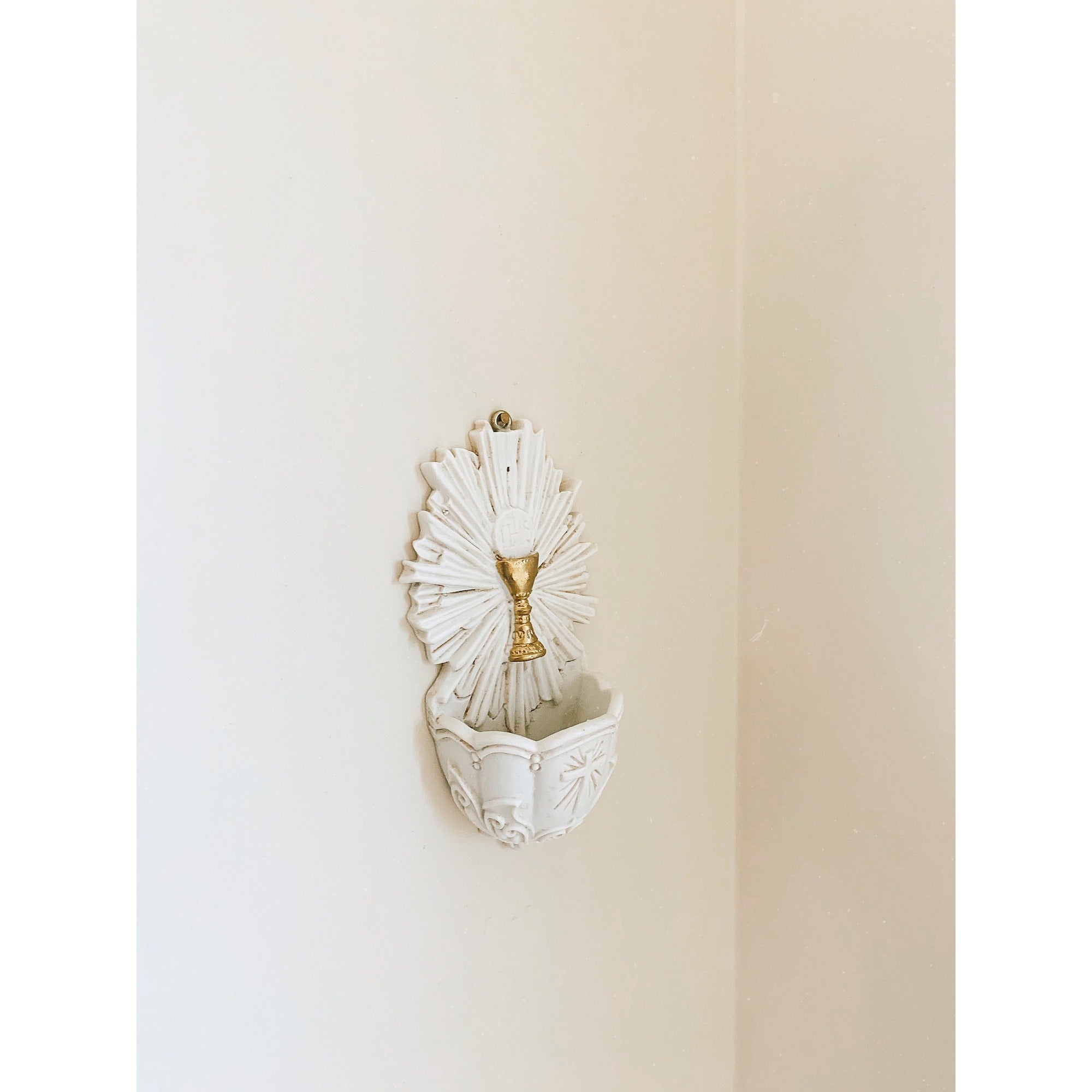 Gold Chalice Holy Water Font