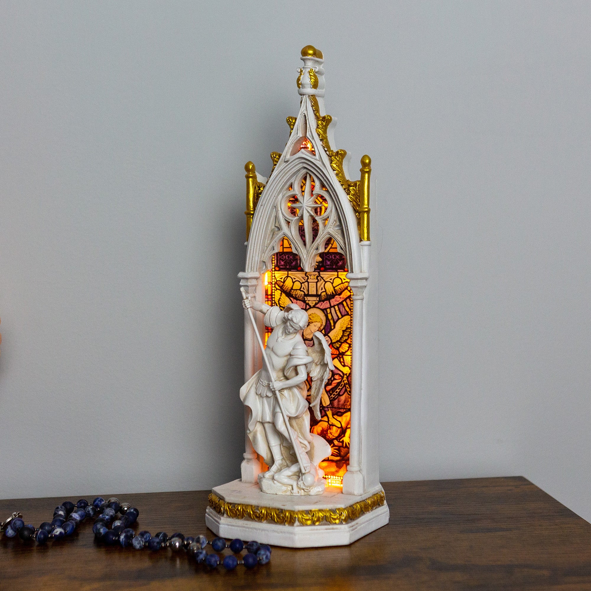 LED St. Michael Shrine - 11.75"