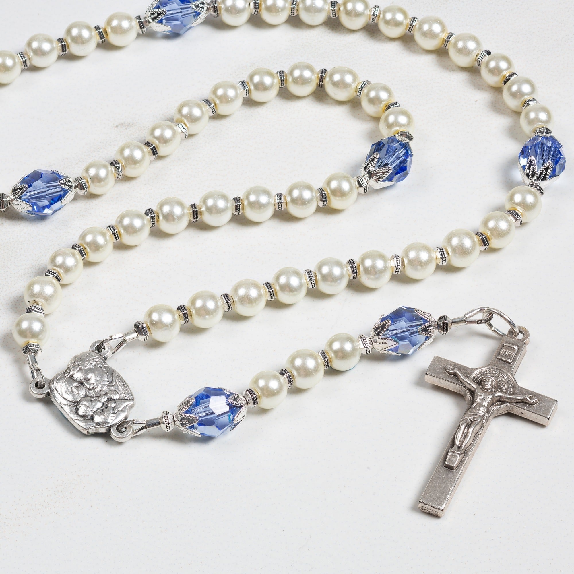 Holy Family Blue Baptism Rosary