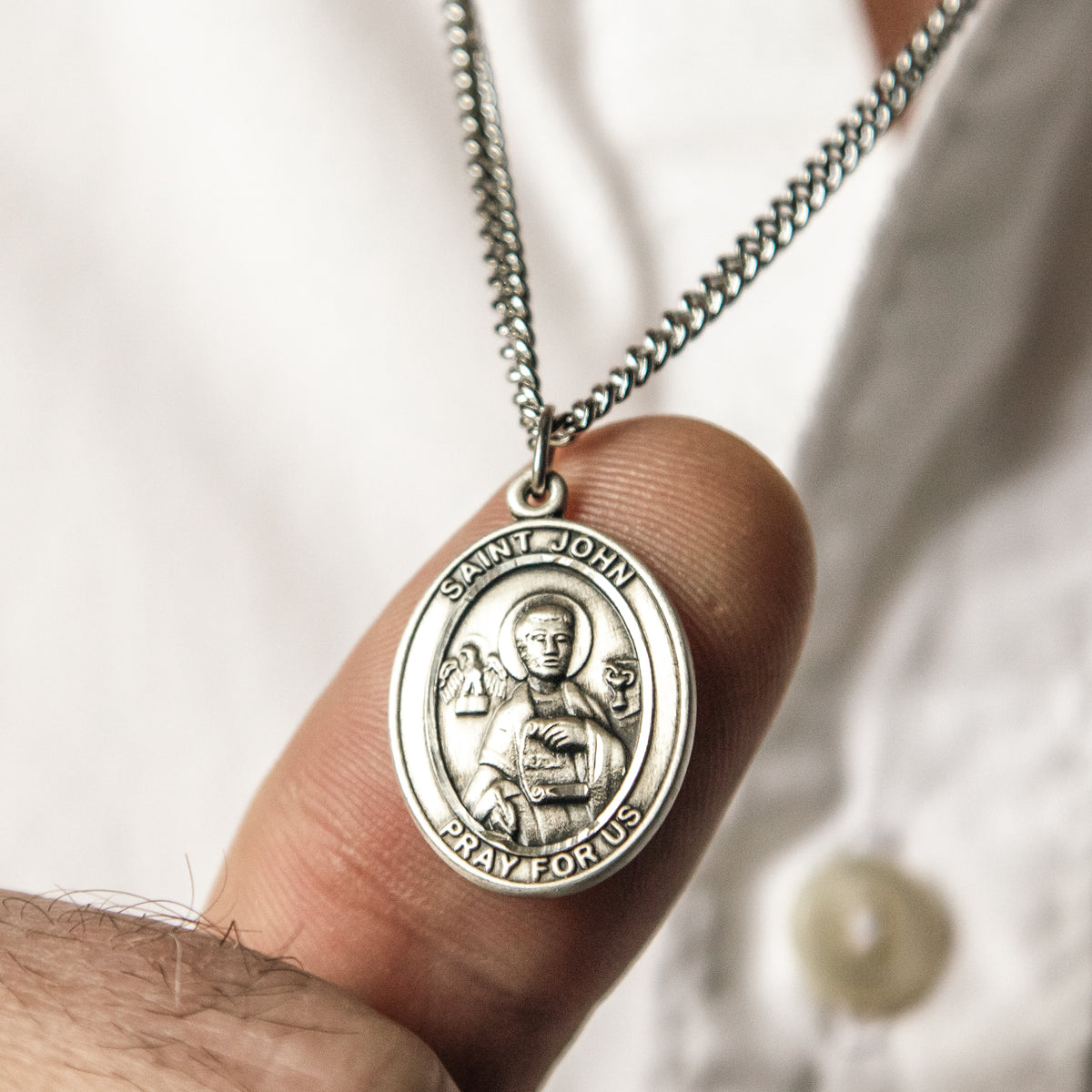 St. John Chain Belt Locket Silver Color 42 Inches IMG_2194.jpg?v=1714763374 main image 2