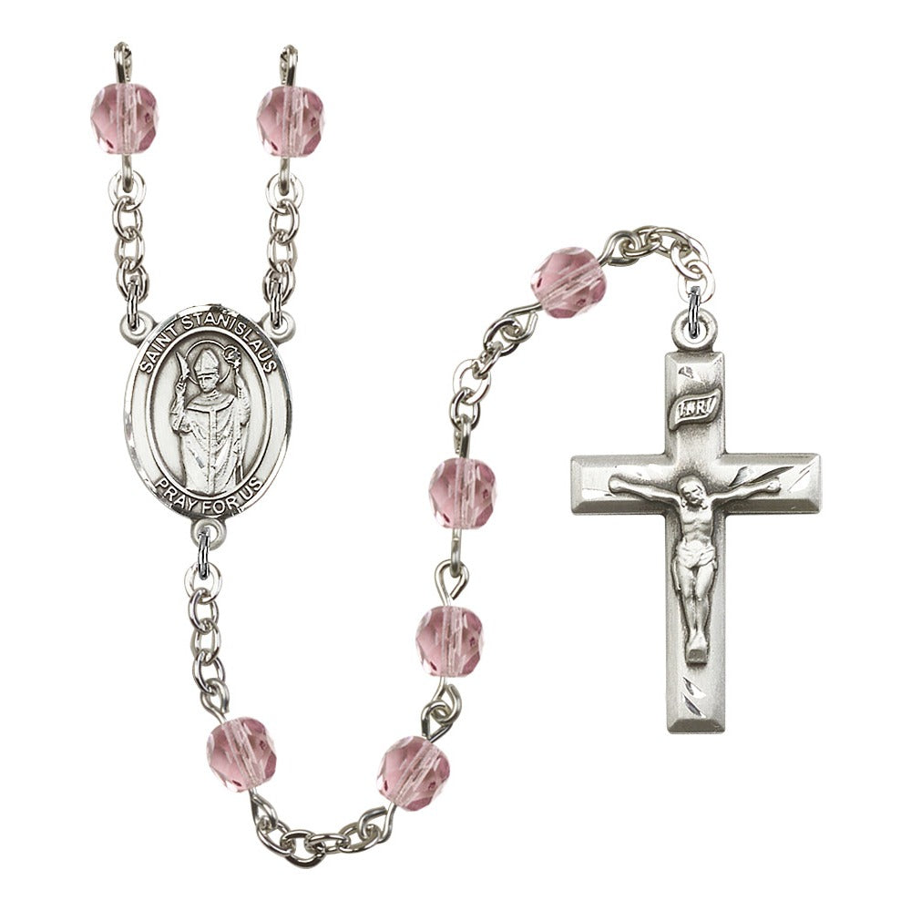 St. Stanislaus Light Purple June Rosary 6mm