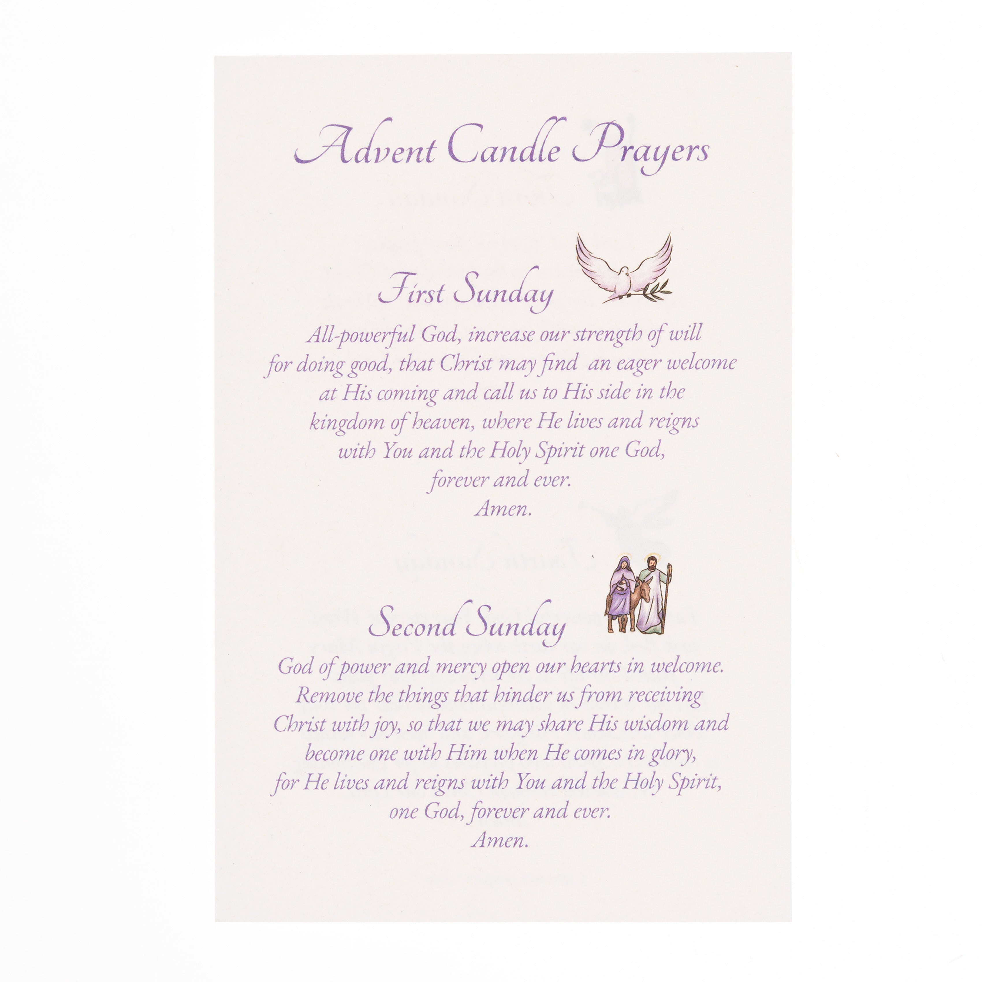 Advent Candles - Set of 4