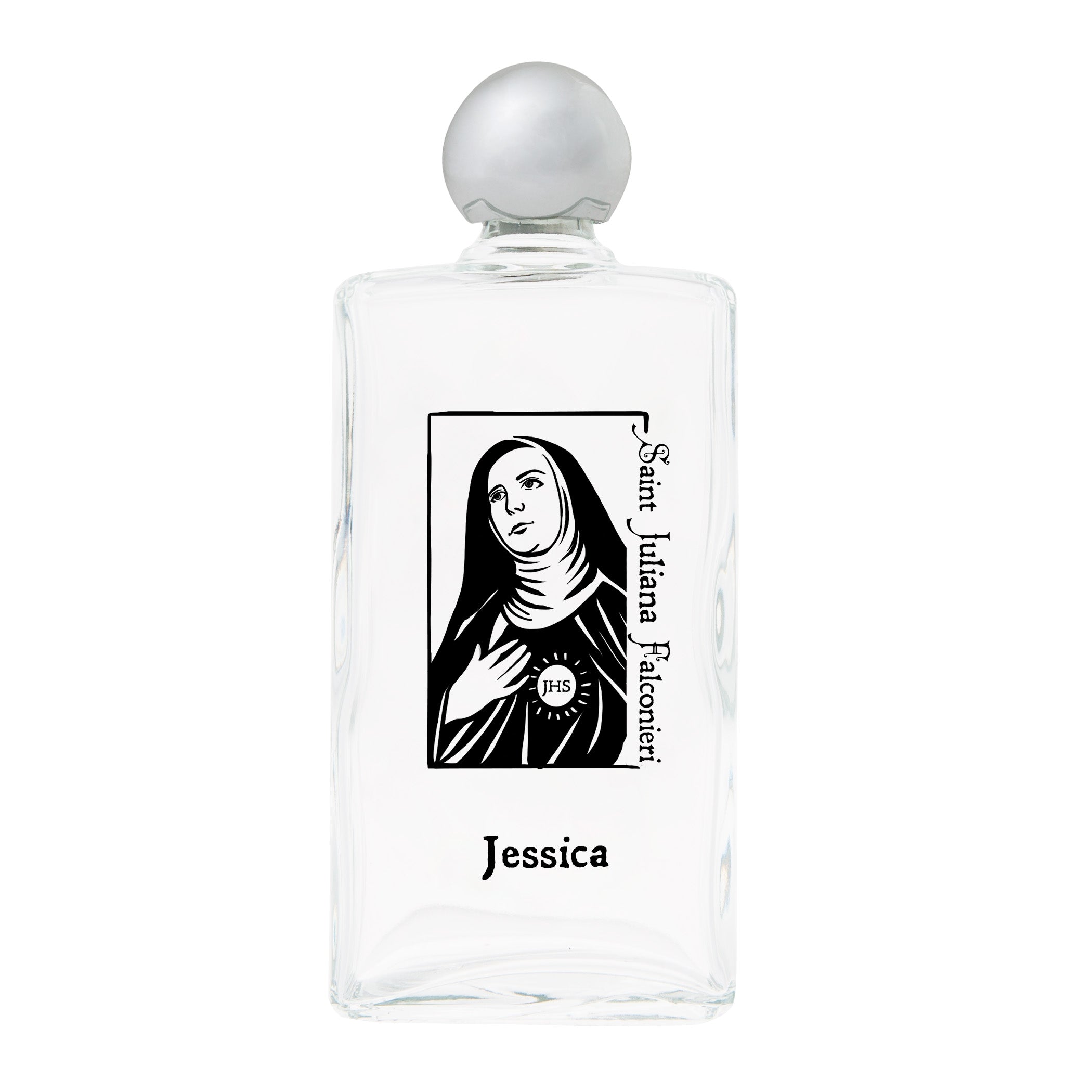 Personalized St Juliana Holy Water Bottle