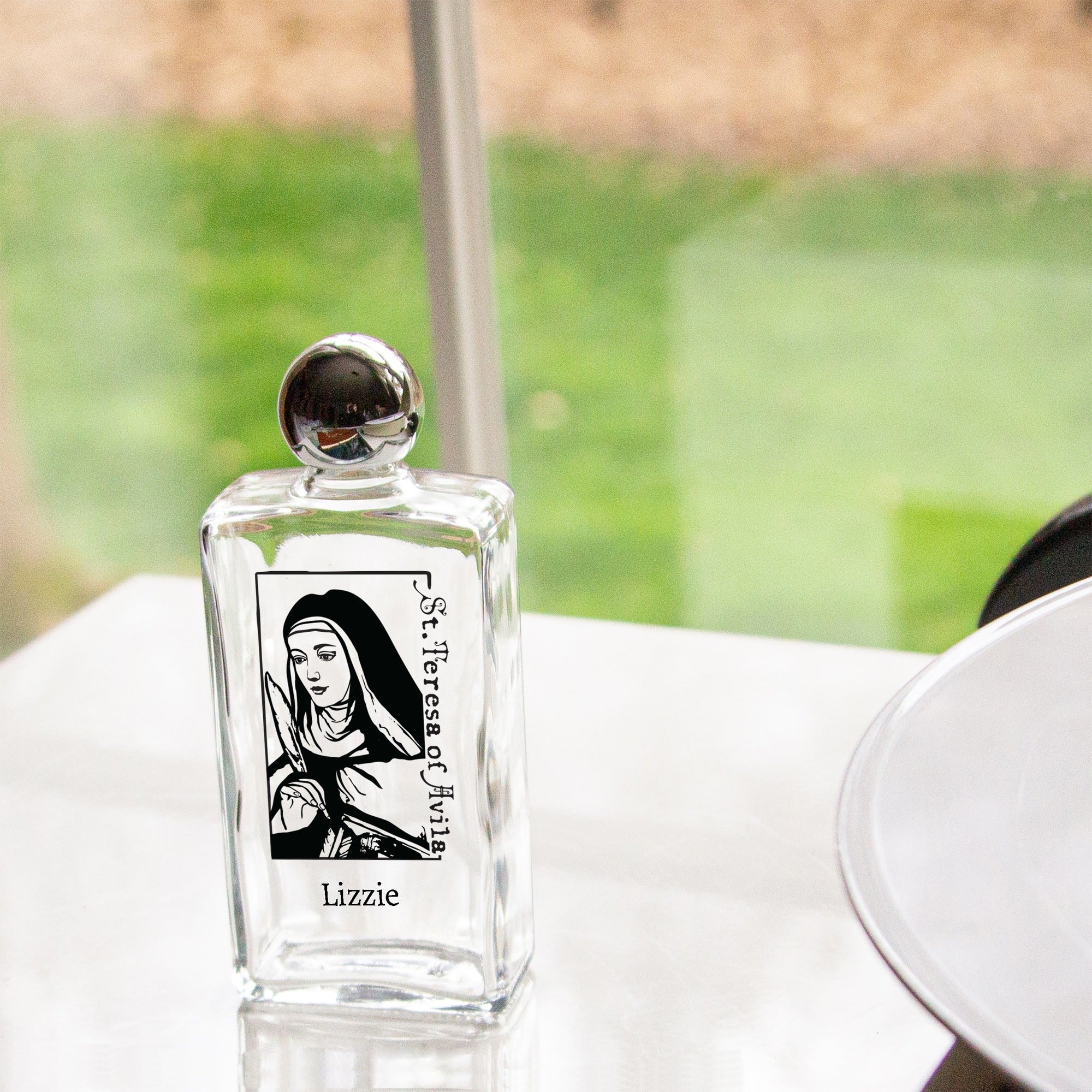 Personalized Teresa of Avila Holy Water Bottle
