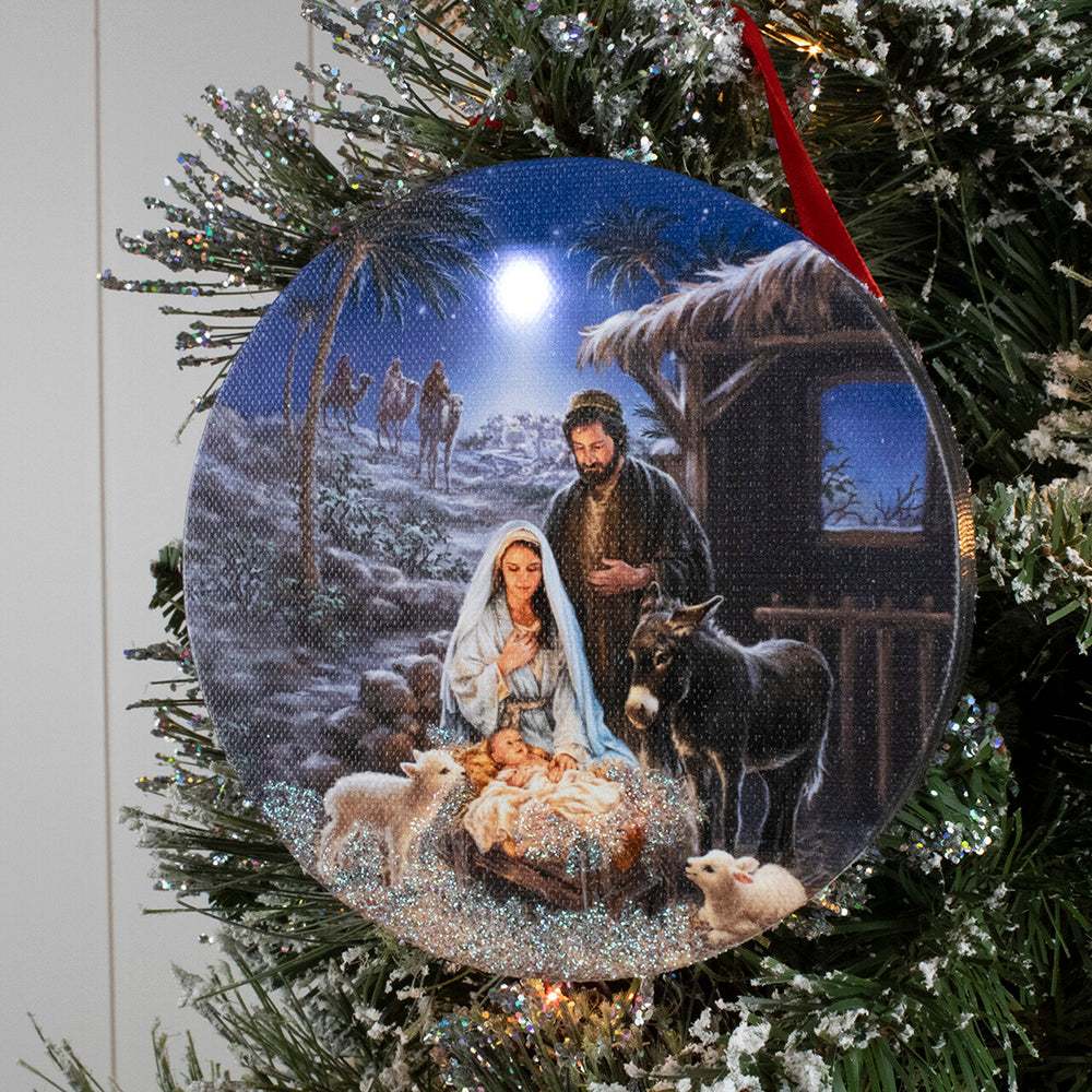 A Savior is Born LED Ornament