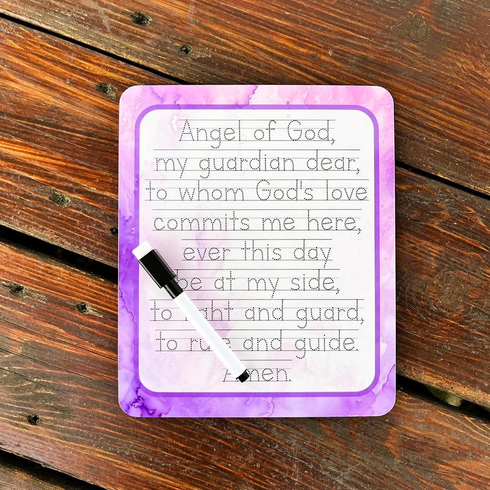 Guardian Angel Prayer Tracing Dry-Erase Board & Marker