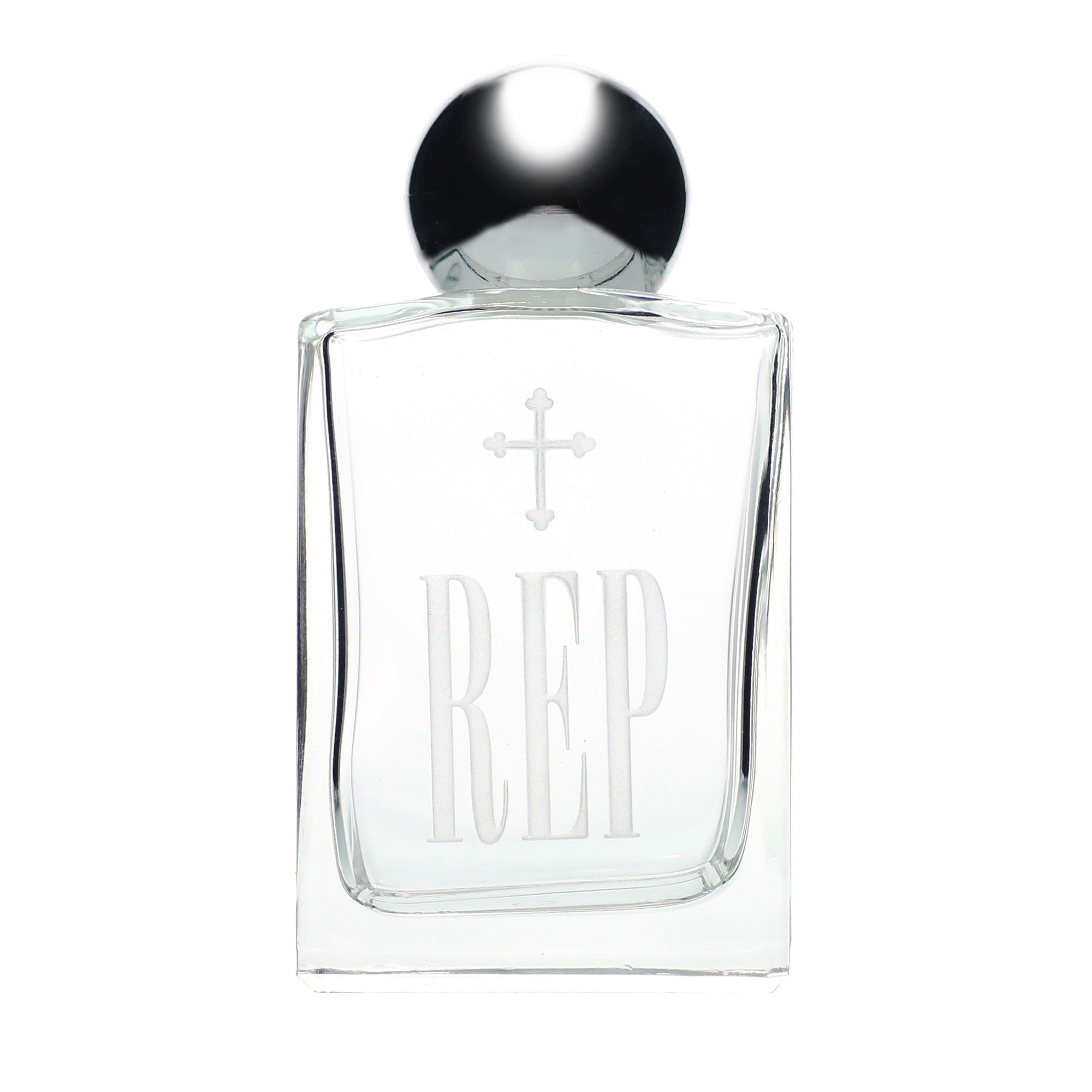 Personalized Holy Water Bottle with Cross and Initials