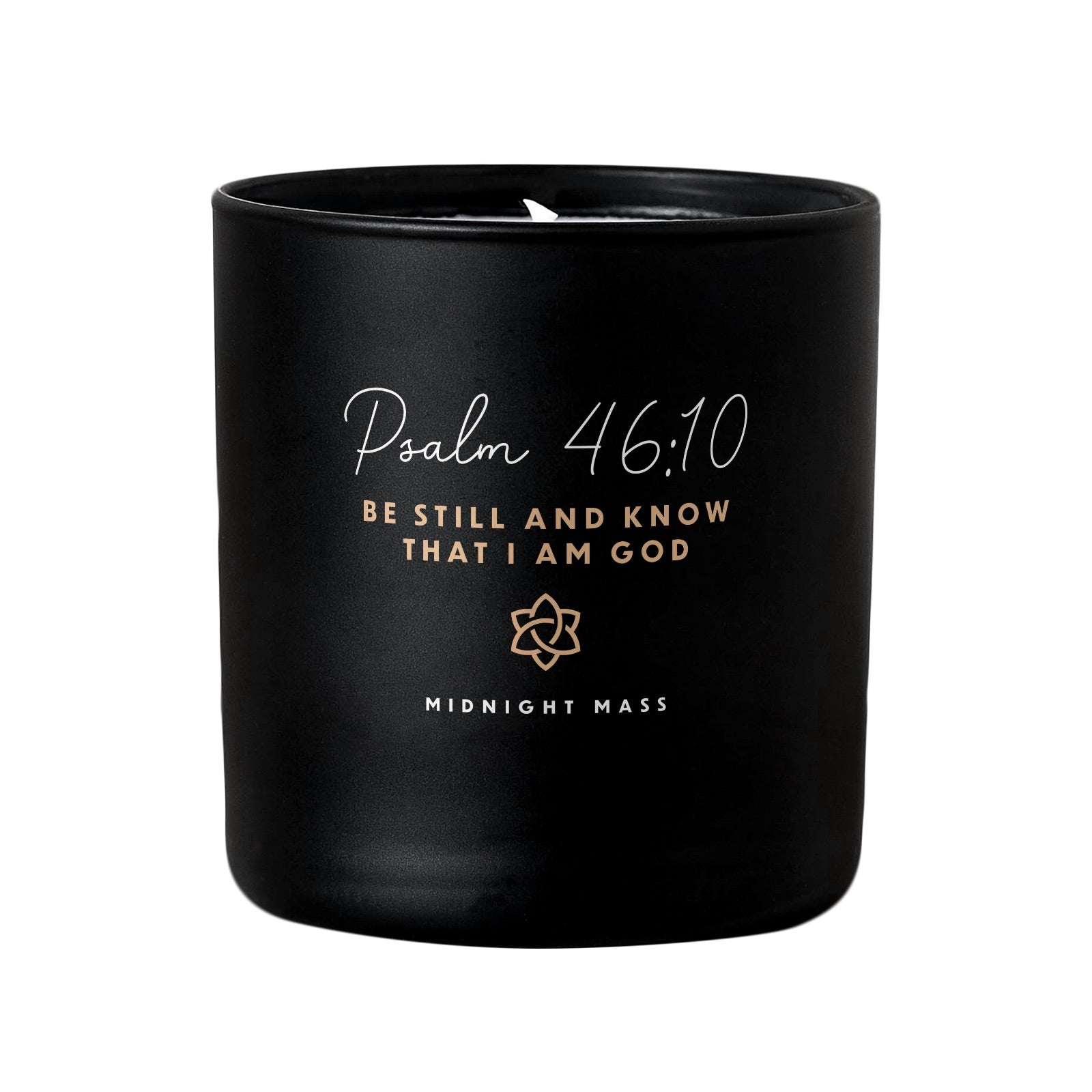 Psalm 46:10 Black Candle