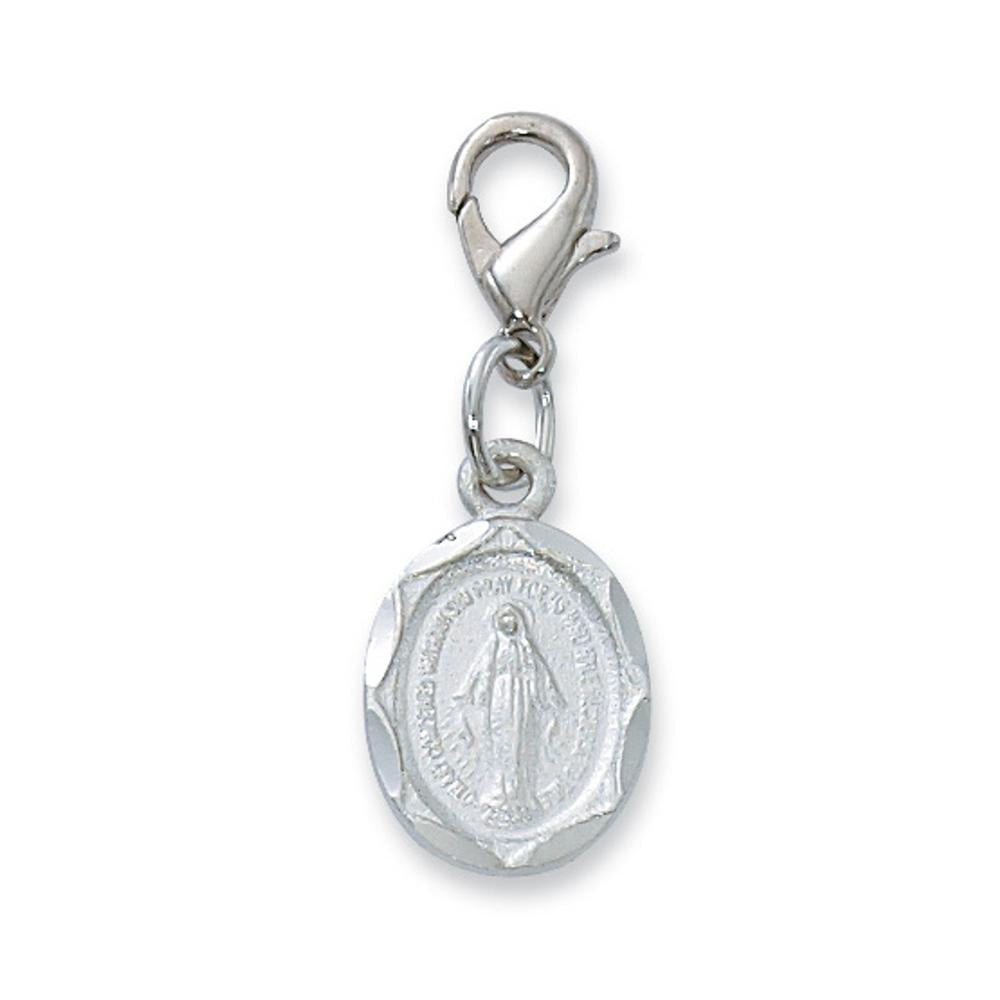Silver Clip-On Miraculous Medal