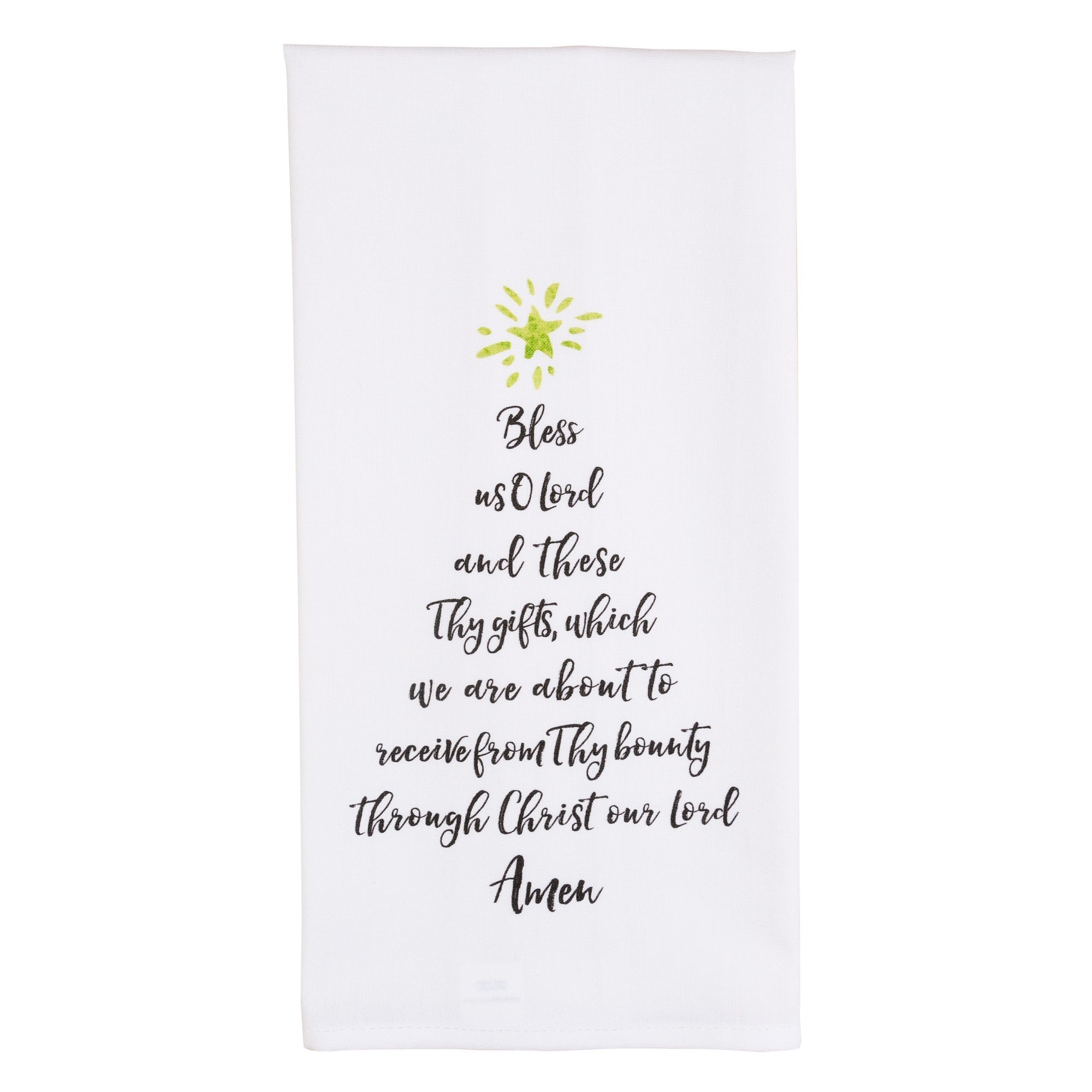 Christmas Tree "Bless Us O Lord" Dish Towel