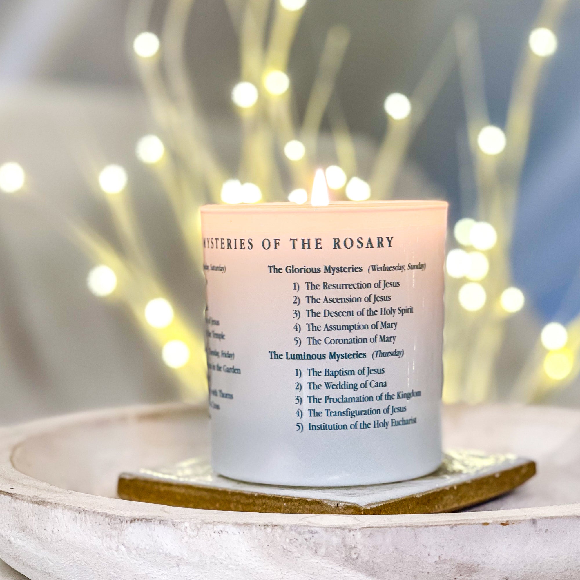 Mysteries of the Rosary Candle
