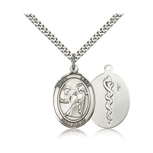 Sterling Silver St. Luke the Apostle Pendant w/ chain - 2013785