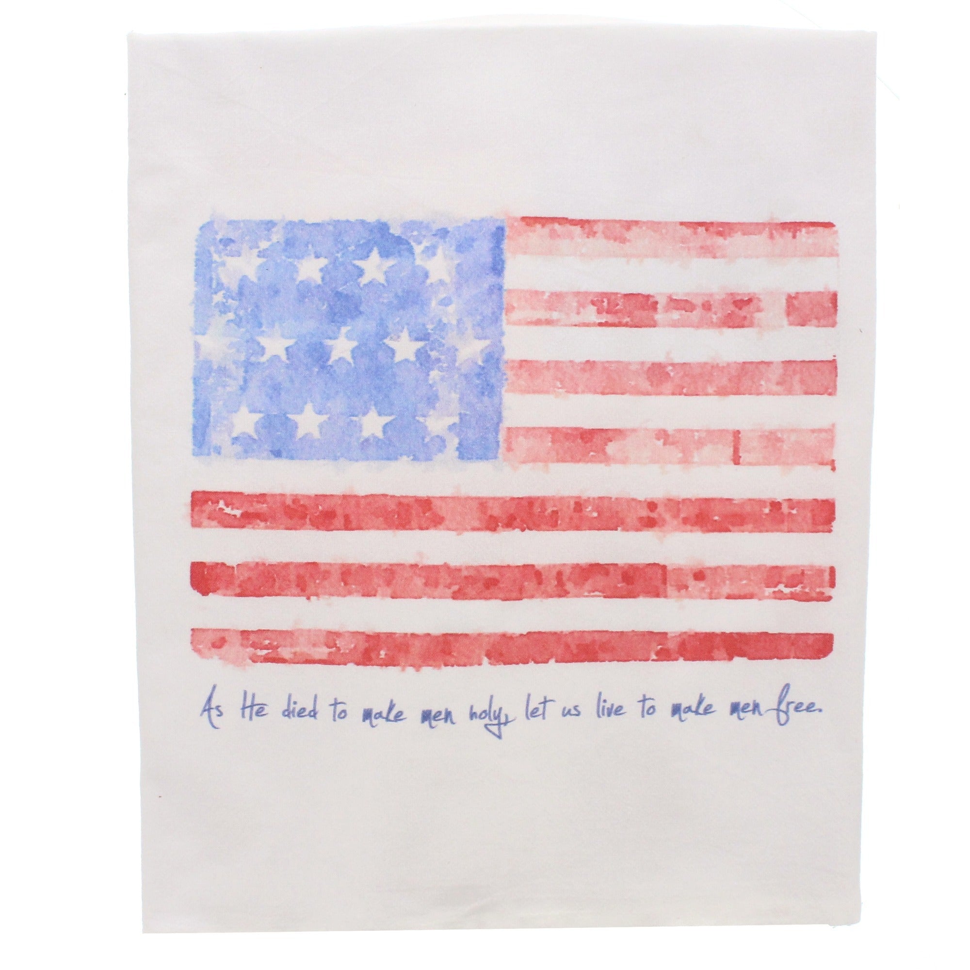 Battle Hymn American Flag Flour Sack Dish Towel