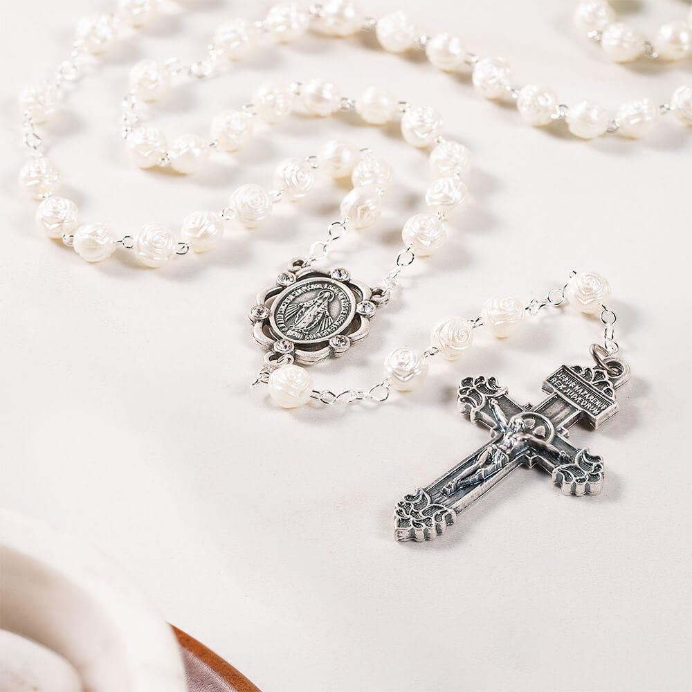 Pearl Roses 10 Decade 100 Requiem Rosary