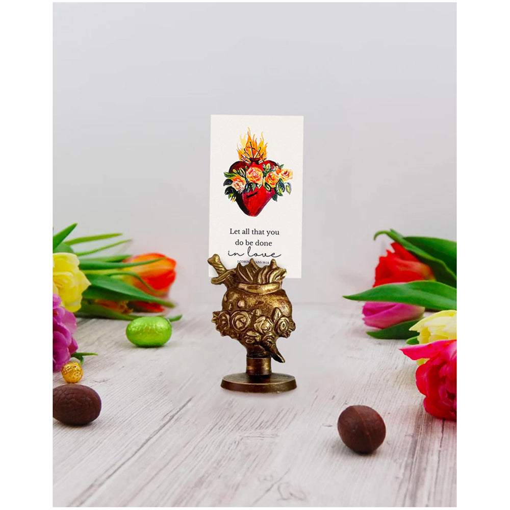 Hearts of the Holy Family Set of 3 Prayer Card or Photo Holders