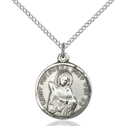 Sterling Silver St. Philomena Pendant