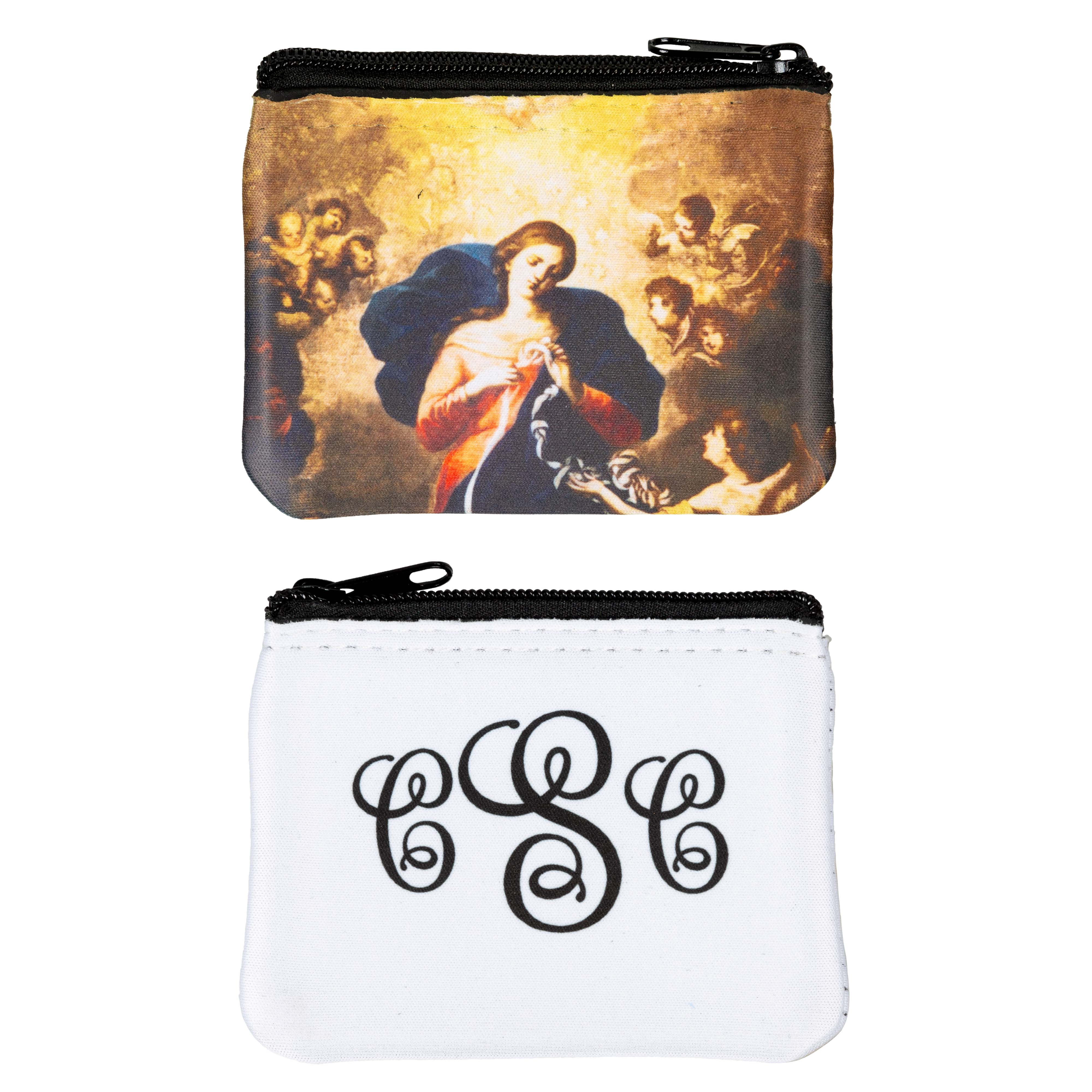 Personalized Our Lady Undoer of Knots Rosary Pouch