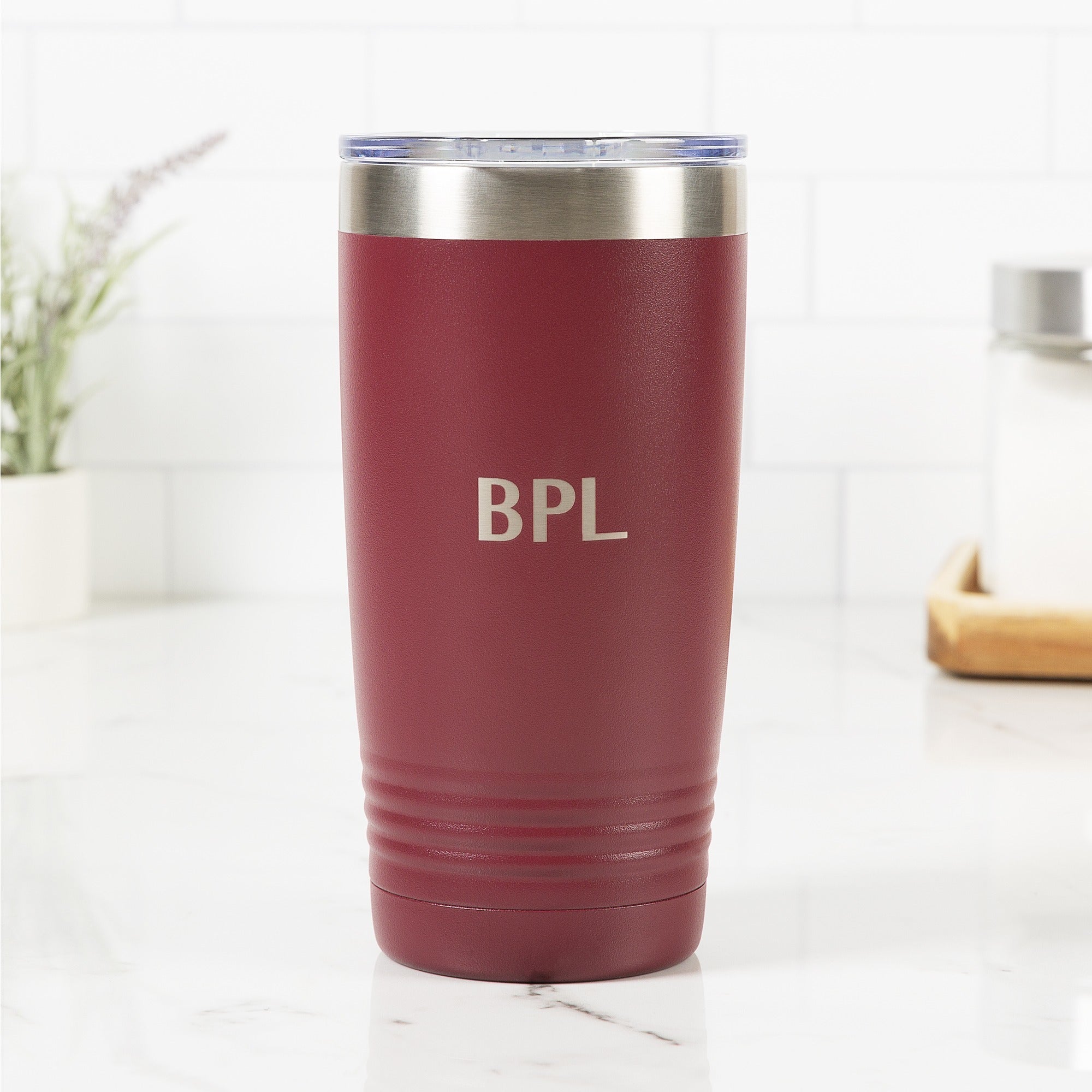 Personalized St. Francis Prayer Maroon 20oz Tumbler