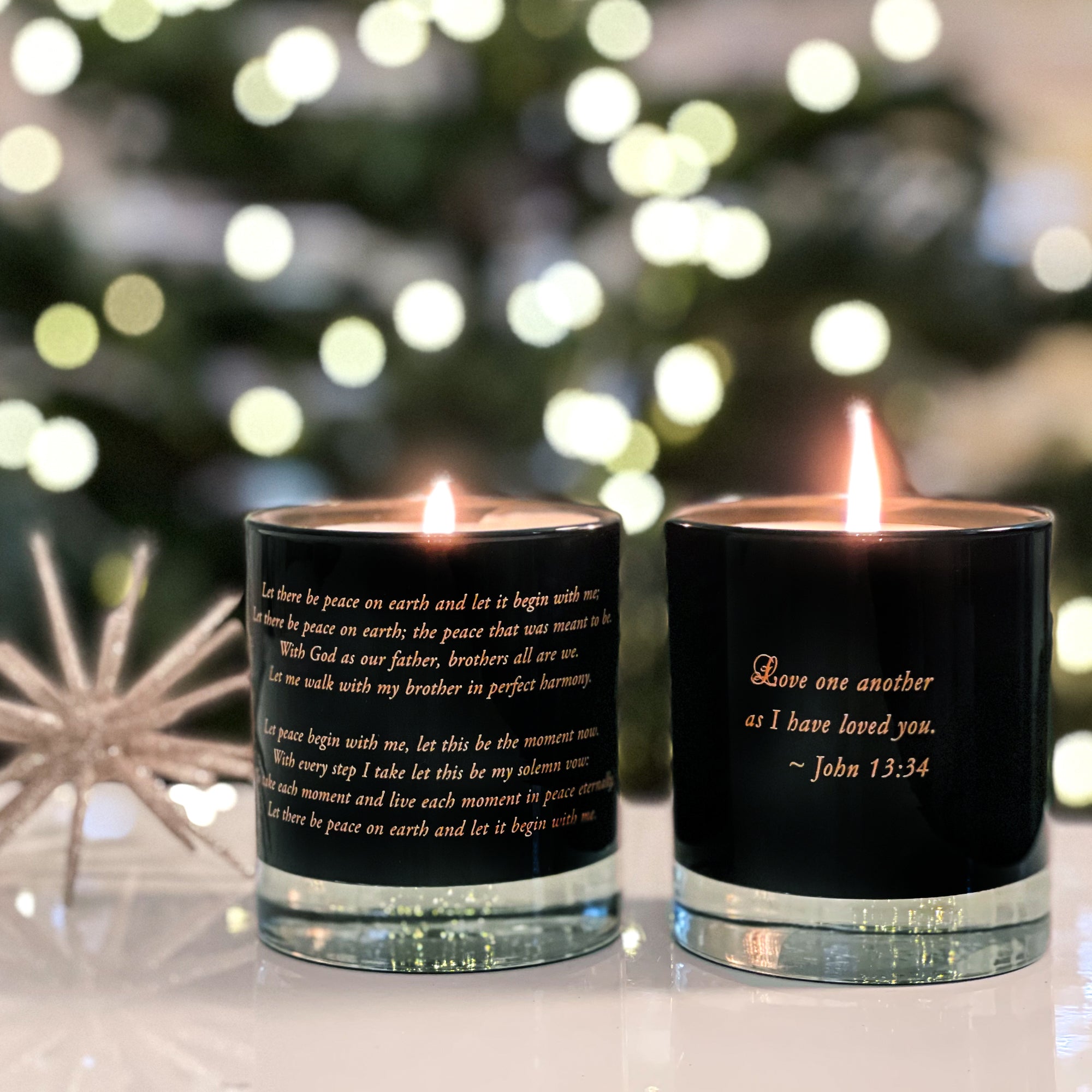 Love and Peace Candles - 2 Candle Set