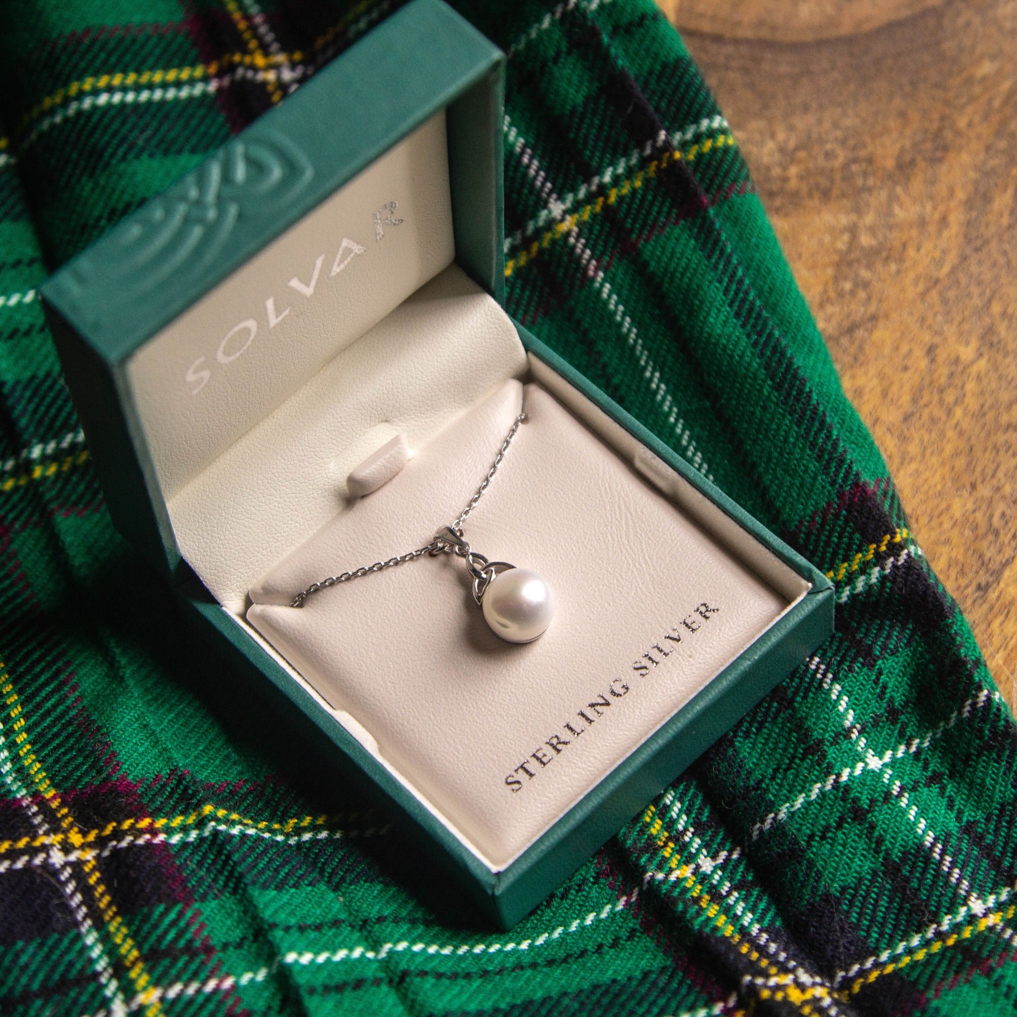 Sterling & Pearl Trinity Knot Necklace