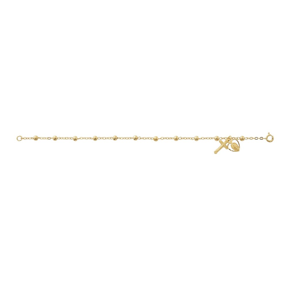 Heirloom Rosary Bracelet with Heart Miraculous Medal | The
