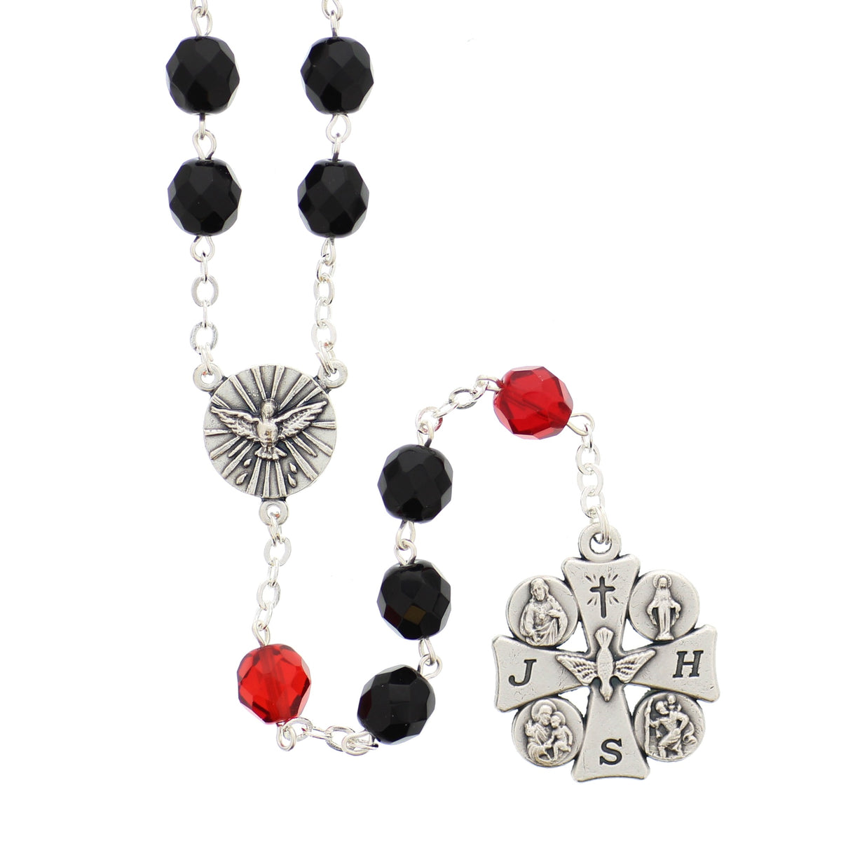 Holy Spirit Red & Black Confirmation Rosary | The Catholic Company®