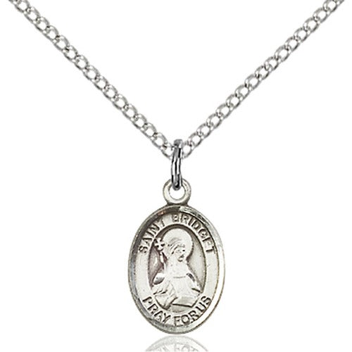 Sterling Silver St. Bridget of Sweden Petite Pendant