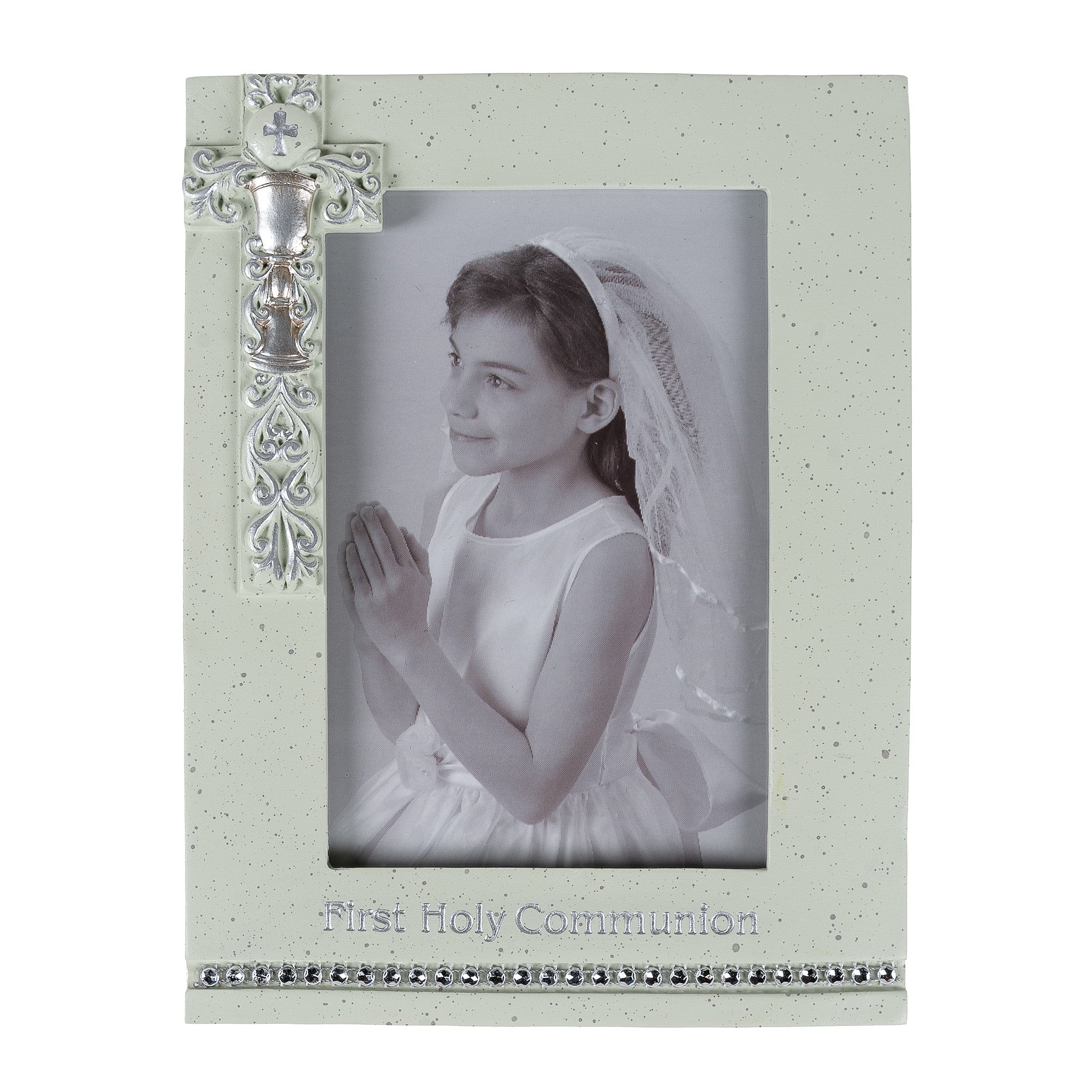 First Communion Filigree Cross Frame