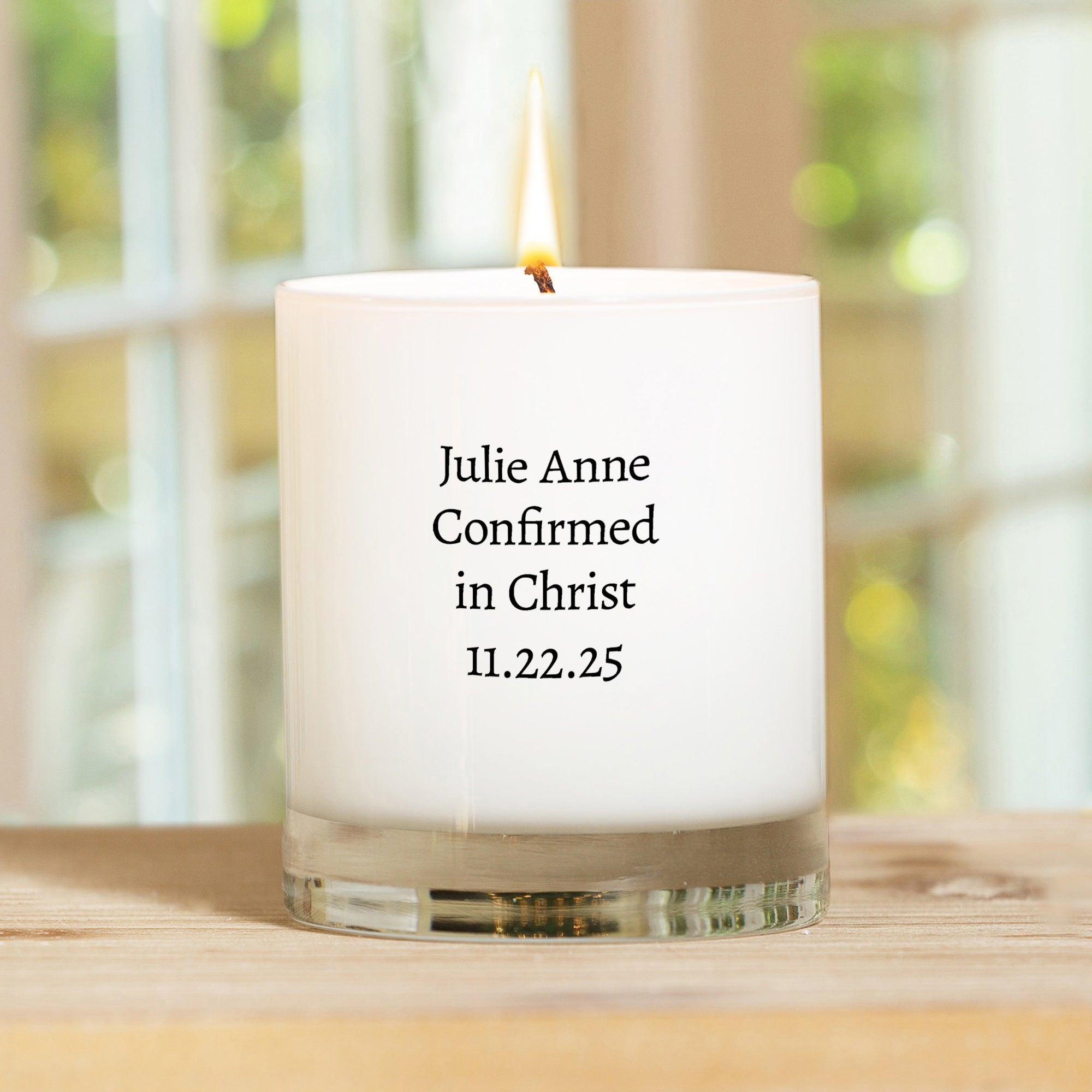 Personalized St. Cecilia Confirmation Candle