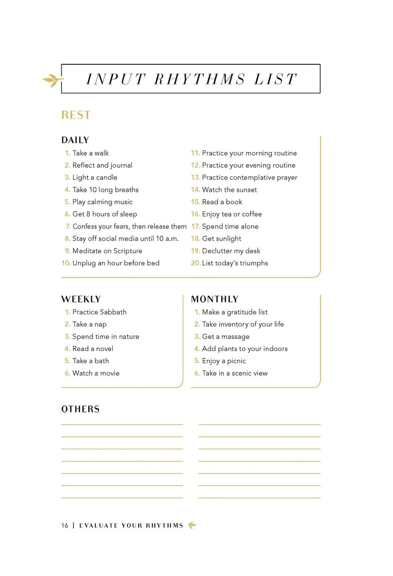 Rhythms for Life Planner and Journal: 90 Days to Peace and Purpose