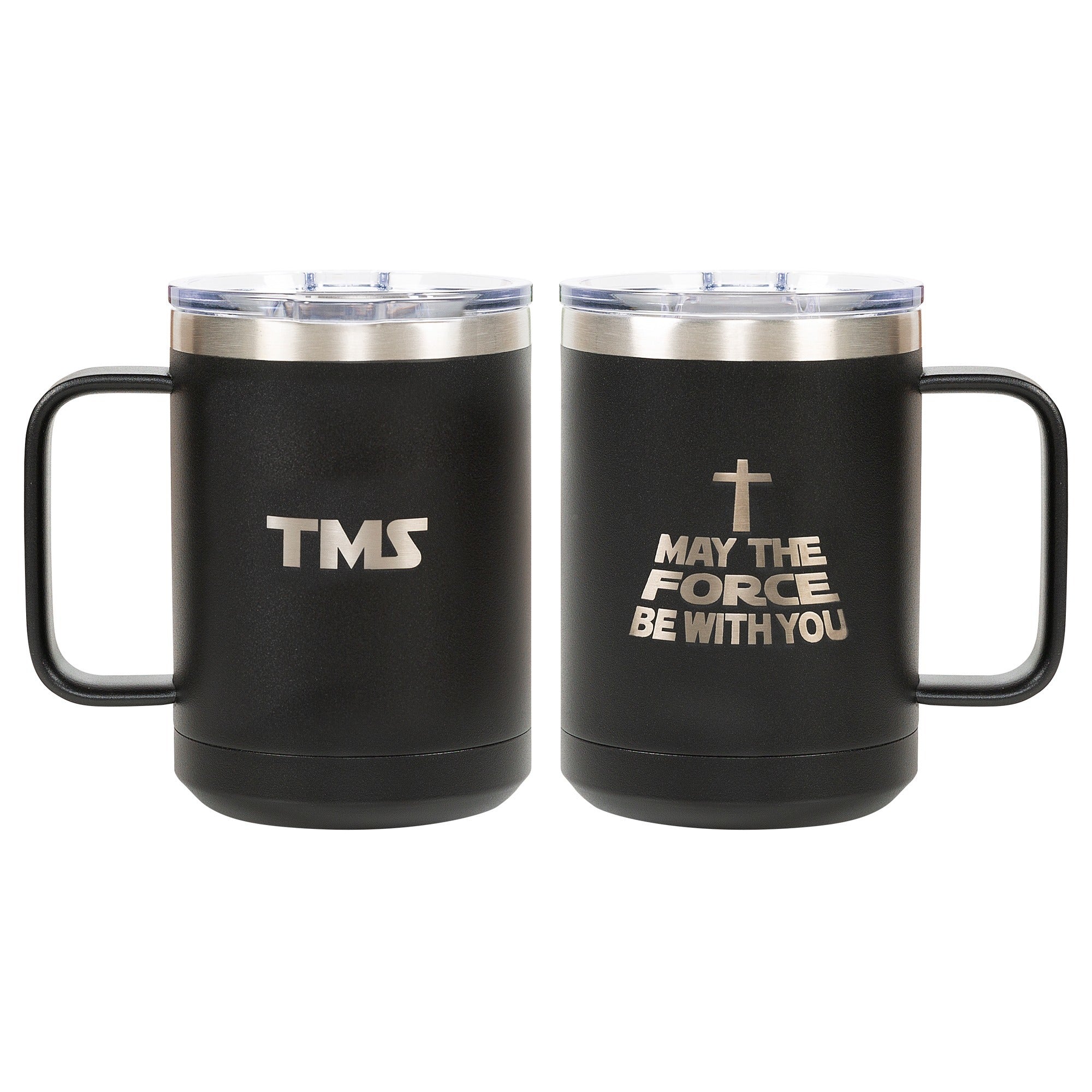 Personalized Force Be With You Black Travel Mug