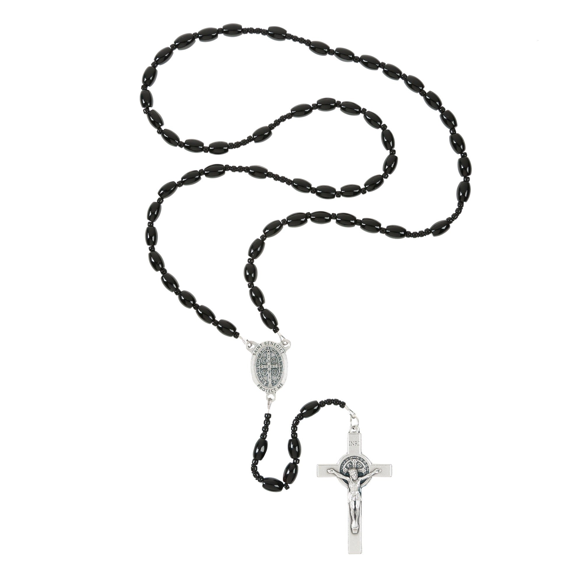 St. Benedict Black Onyx Rosary