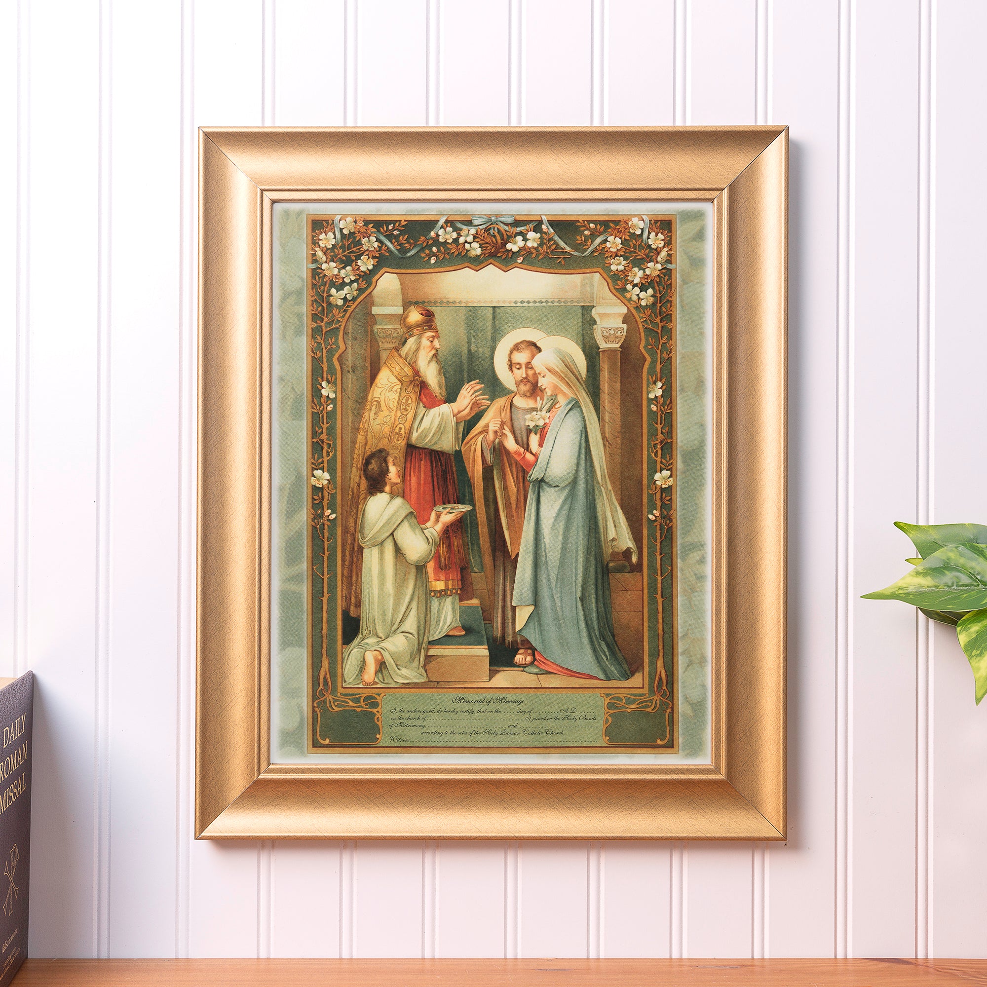 Heirloom Gold Framed Holy Matrimony Certificate - 11 x 14