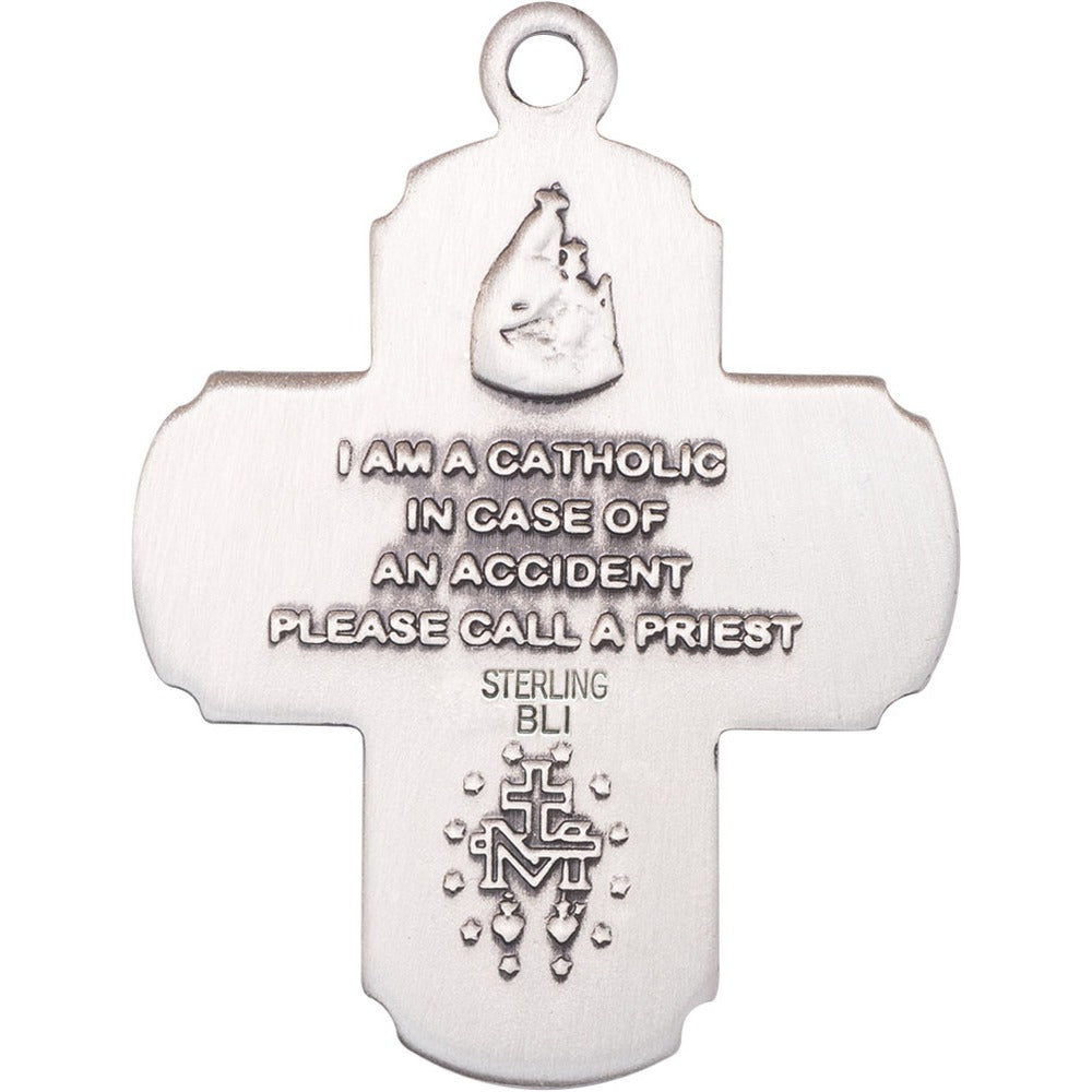 Sterling Silver 5-Way Pendant 1 3/8 X 1"