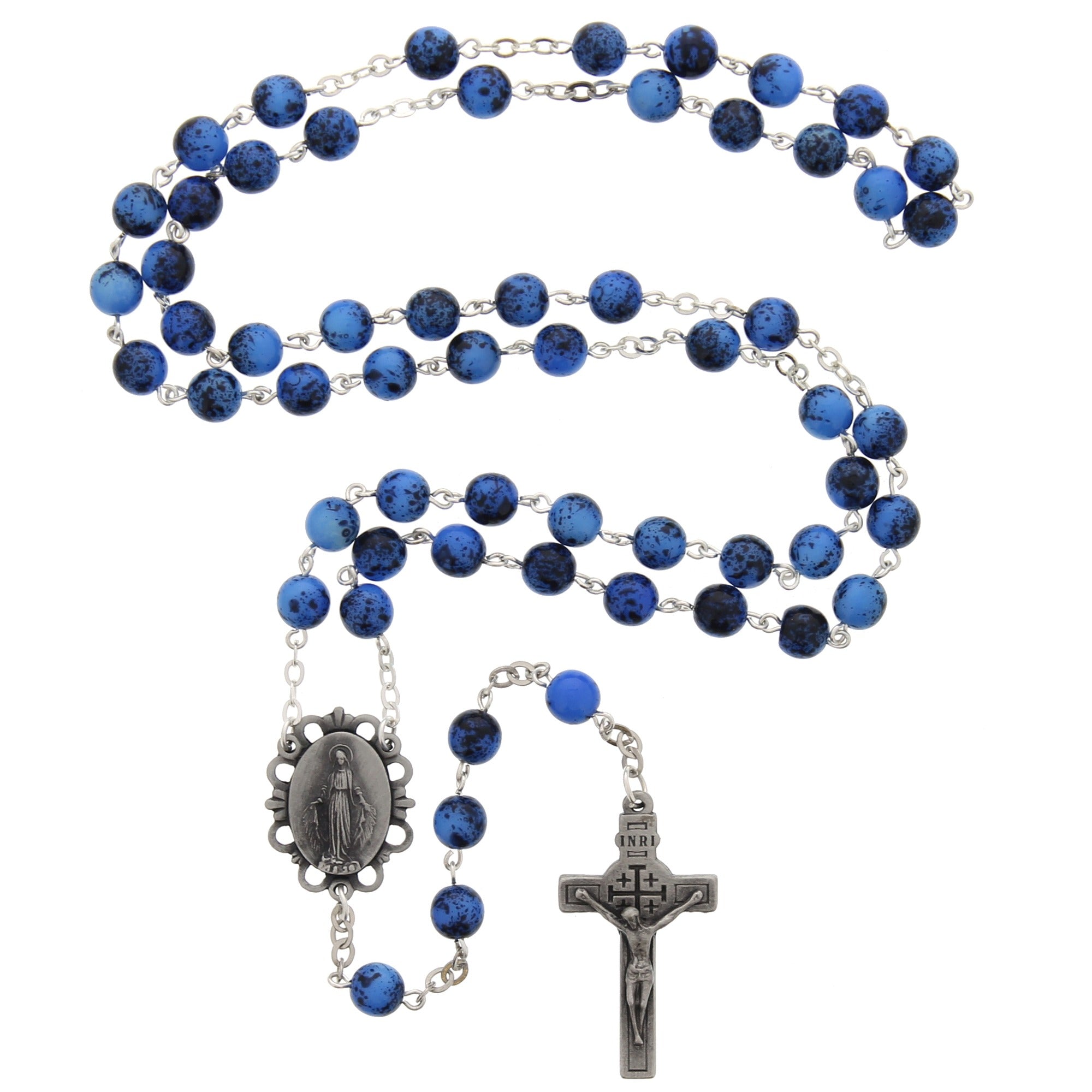 Blue Rosary with Relic