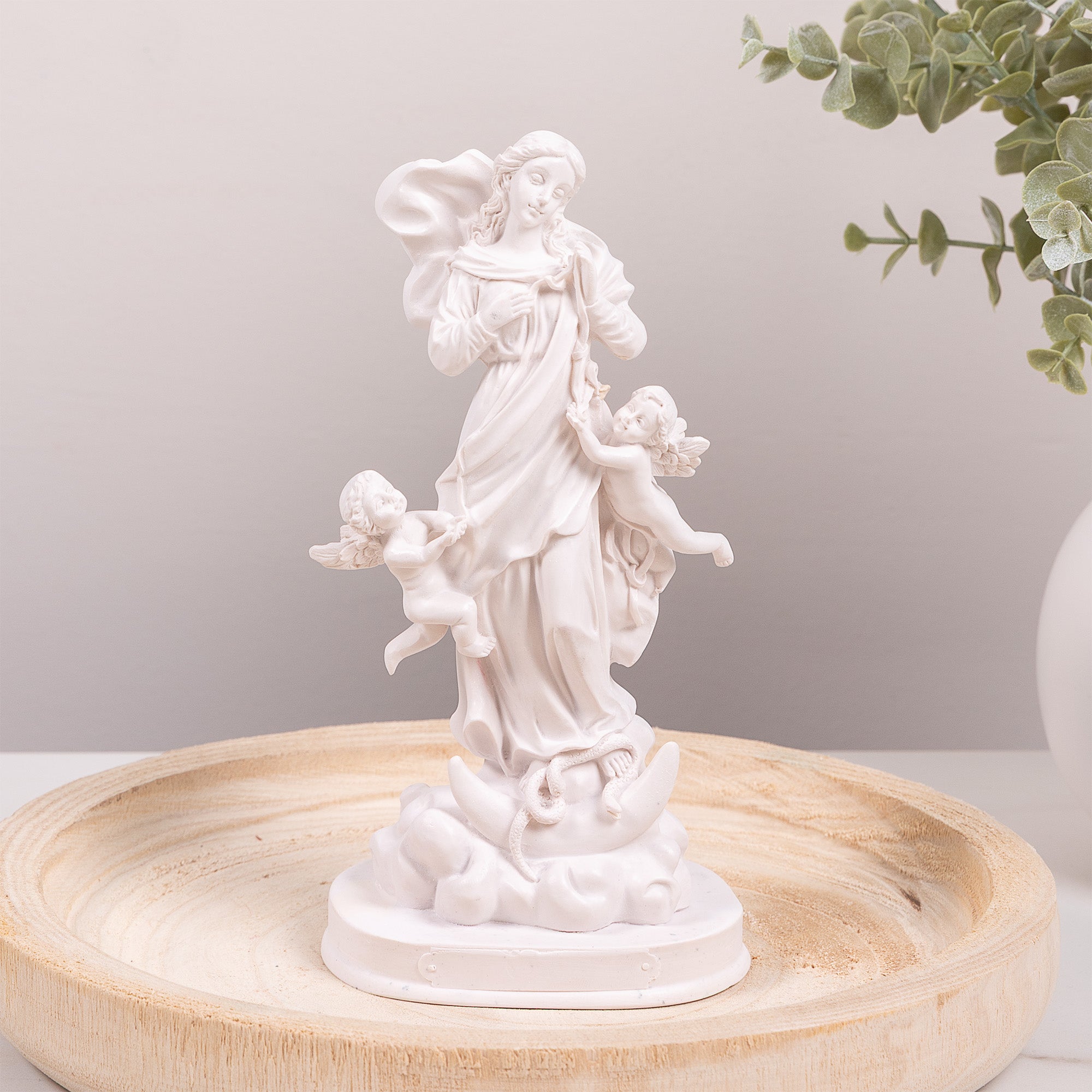 White Our Lady Undoer of Knots Statue - 8"