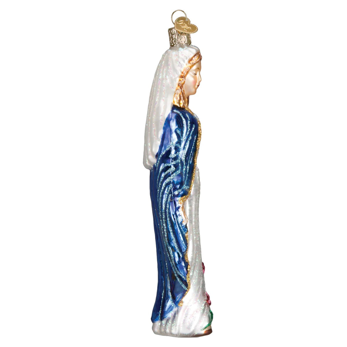 Old World Christmas Virgin Mary Blown Glass Ornament