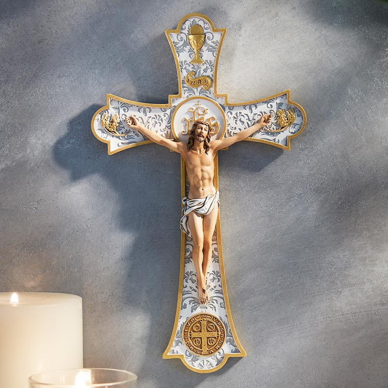 Holy Mass Wedding Wall Crucifix - 8"
