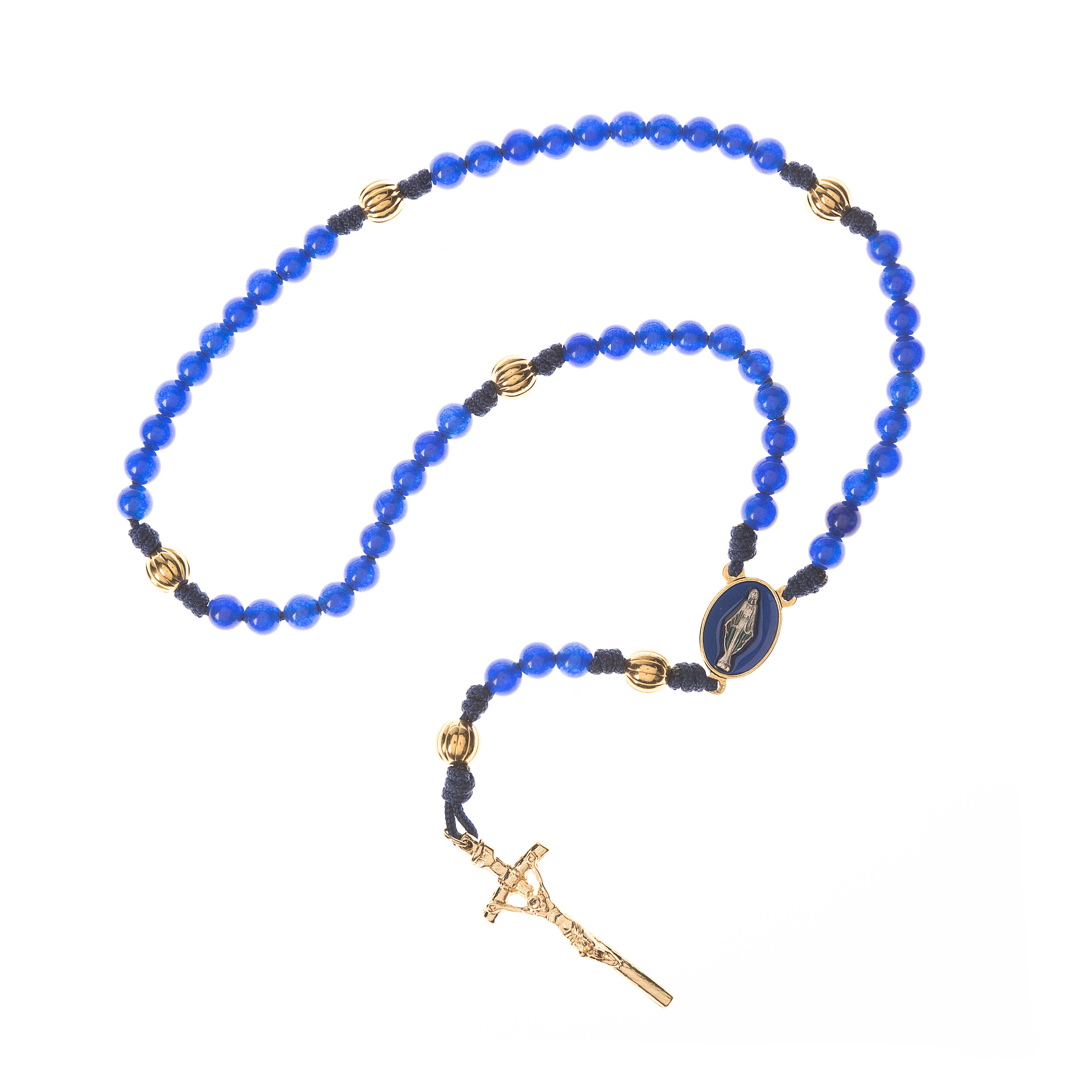Our Lady of Grace Blue Paracord Rosary