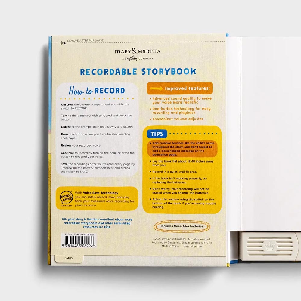 God's Christmas Promise Recordable Story Book