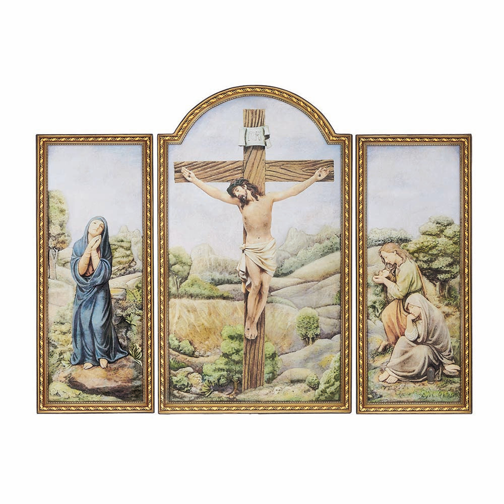 Large Crucifixion Triptych - 20" x 26"