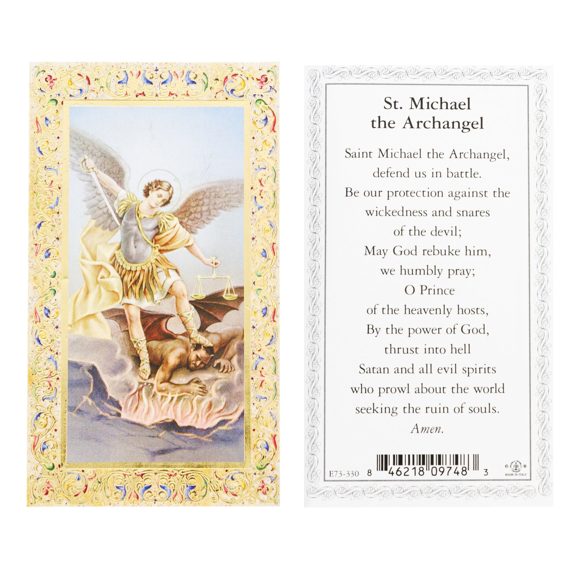 St. Michael Statue with Prayer Card