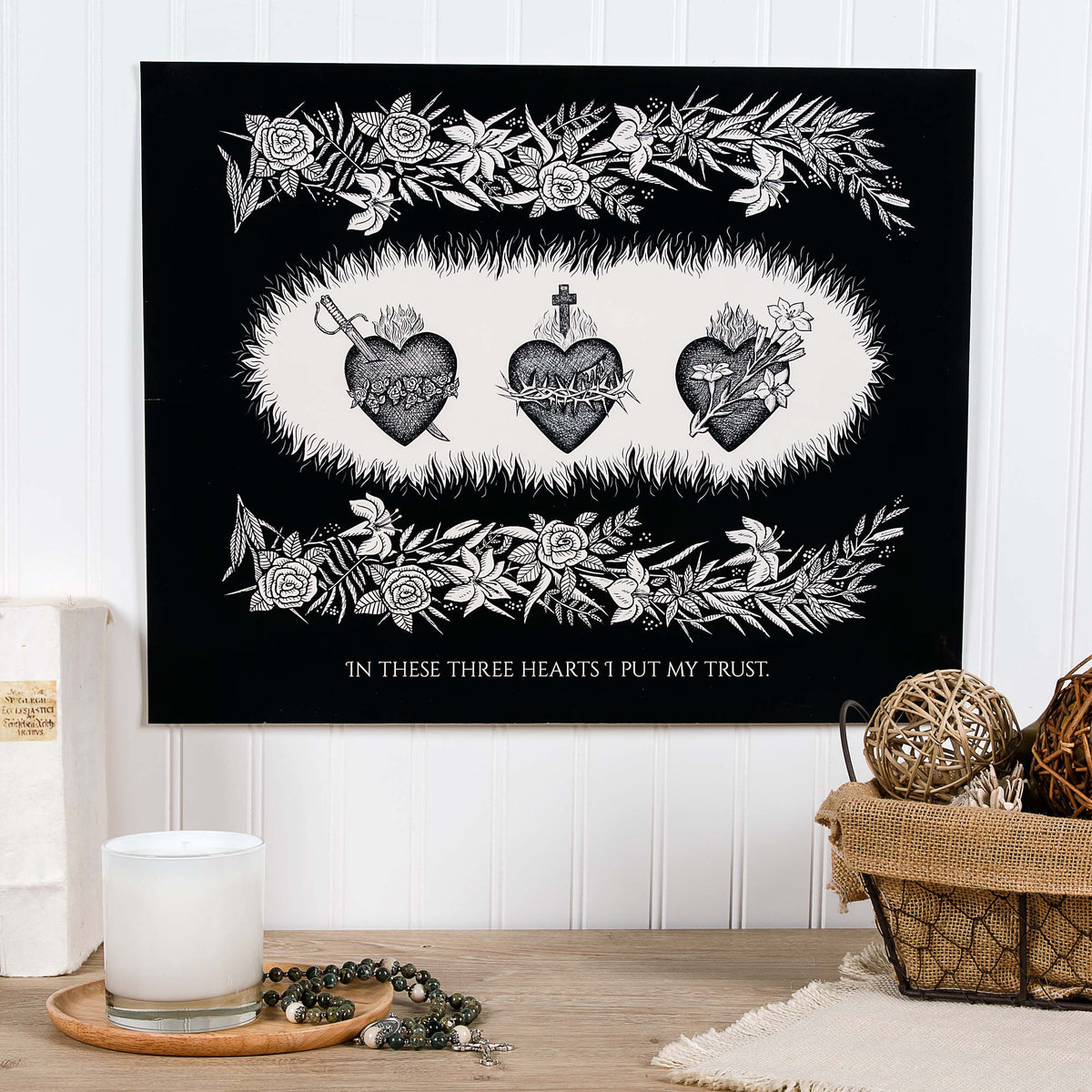 Three Hearts Poster - 16x20