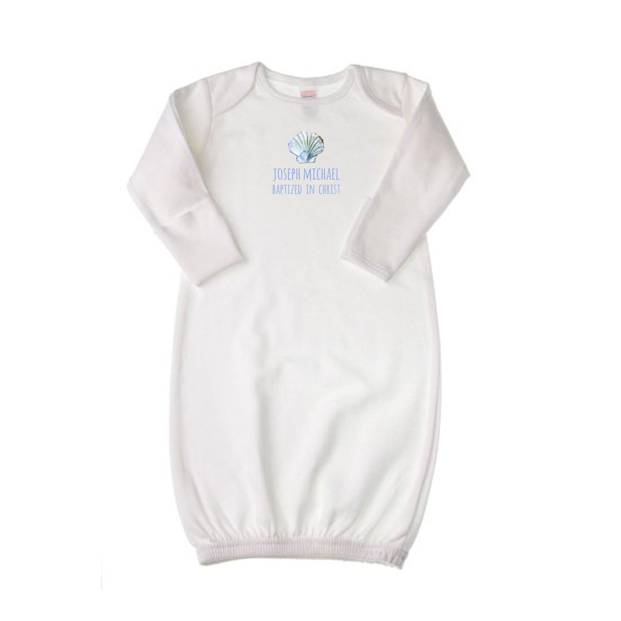 Personalized Blue Baptism Gown