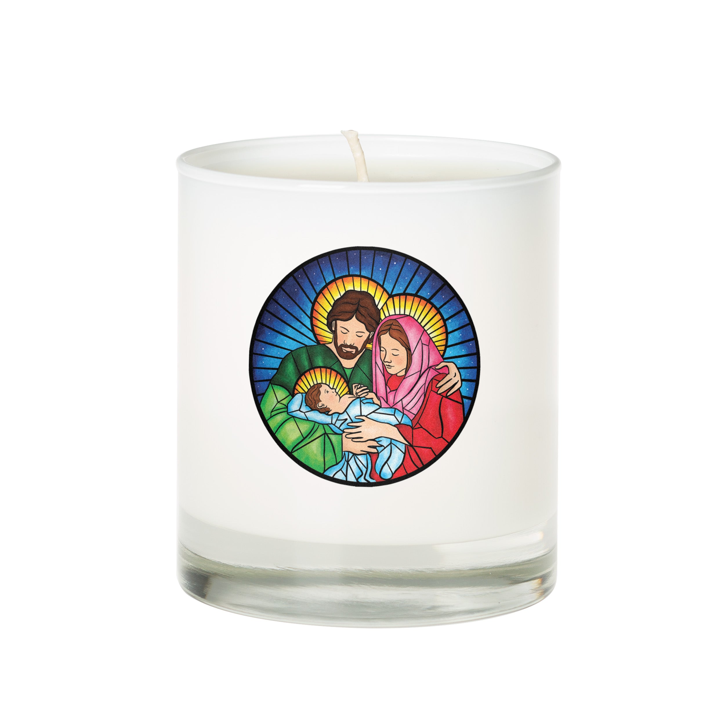 Holy Family Stained Glass Candle