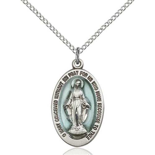 Sterling Silver Miraculous Pendant - 2511361