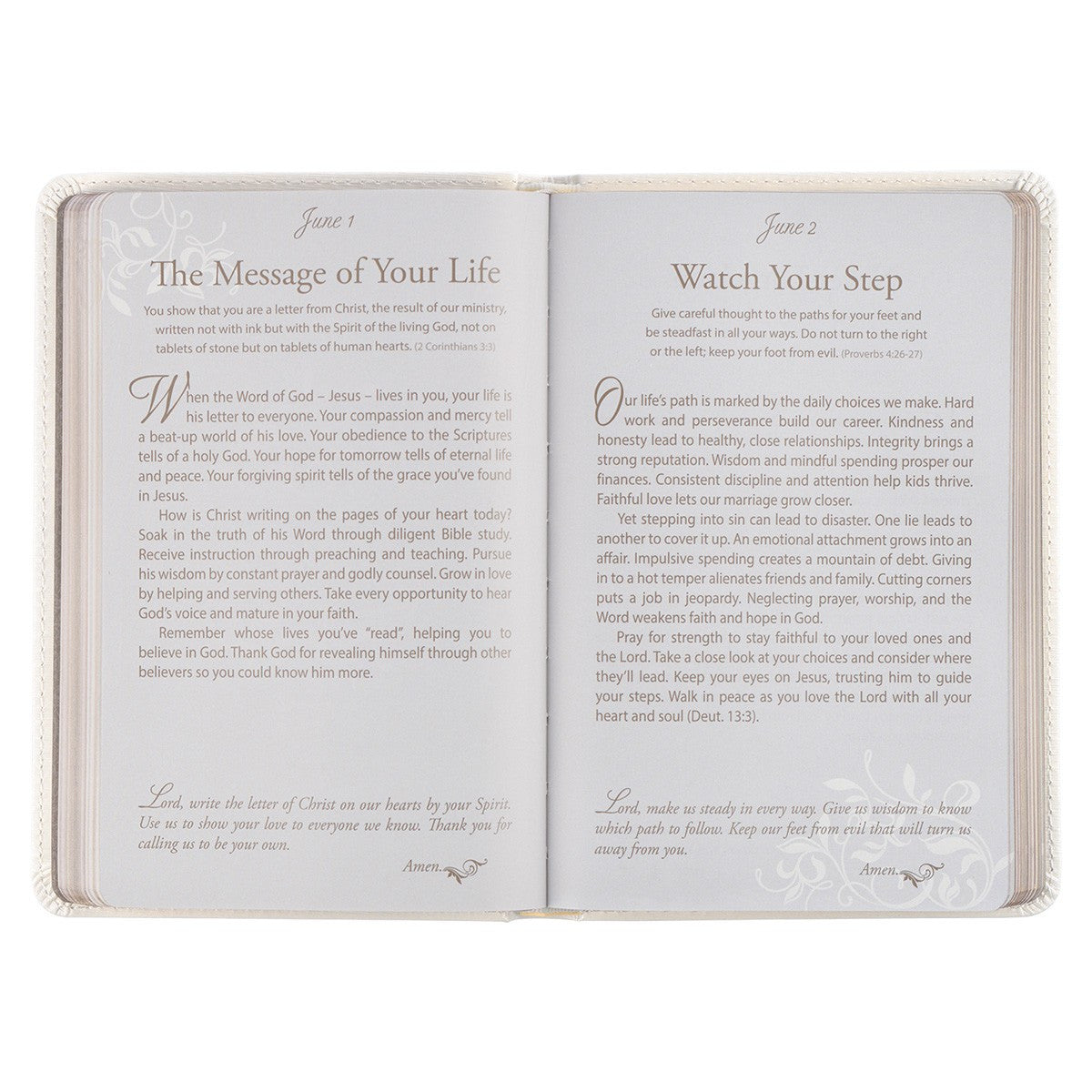 Mr. & Mrs. - 366 Devotions for Couples - White Faux Leather