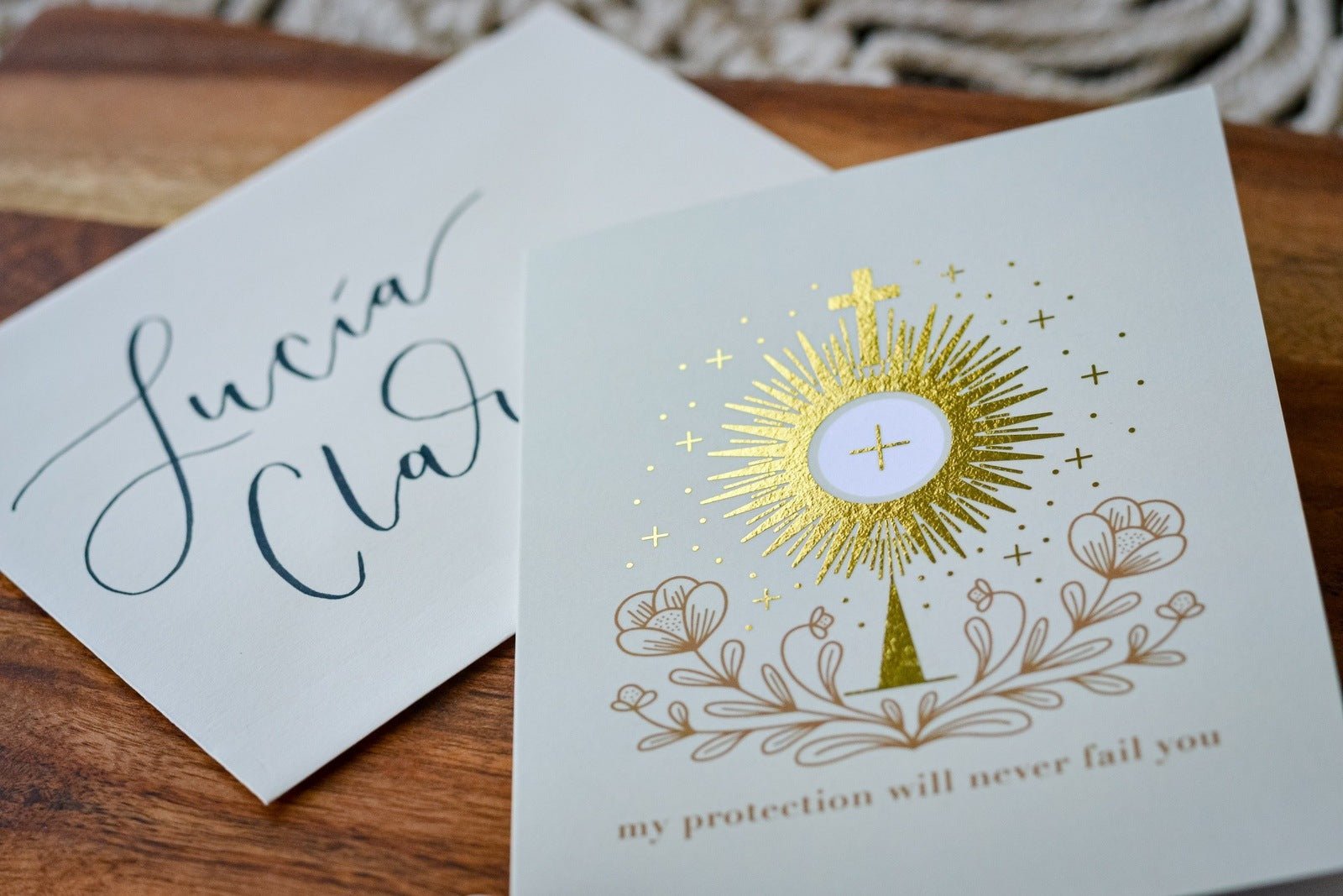 St. Clare of Assisi Monstrance Blank Greeting Card
