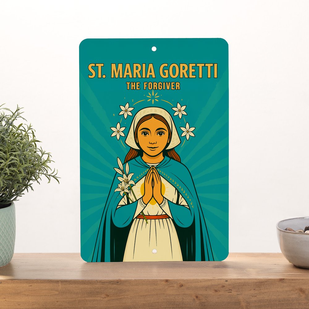 St. Maria Goretti Superhero Tin Sign